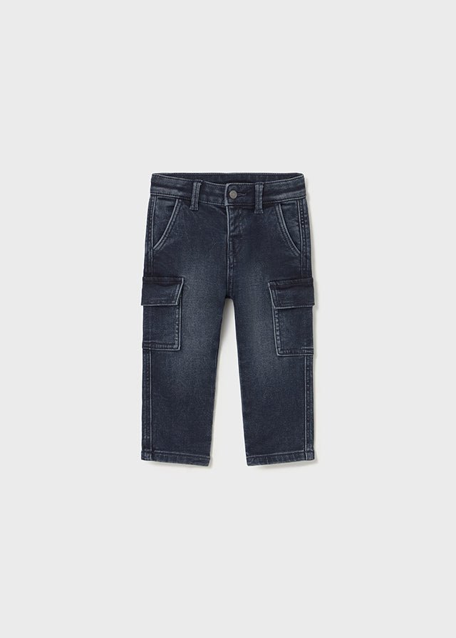 PANTALONE CARGO BLUE BLACK - Noi da piccoli