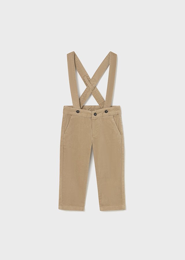 PANTALONE CON BRETELLE BEIGE - Noi da piccoli