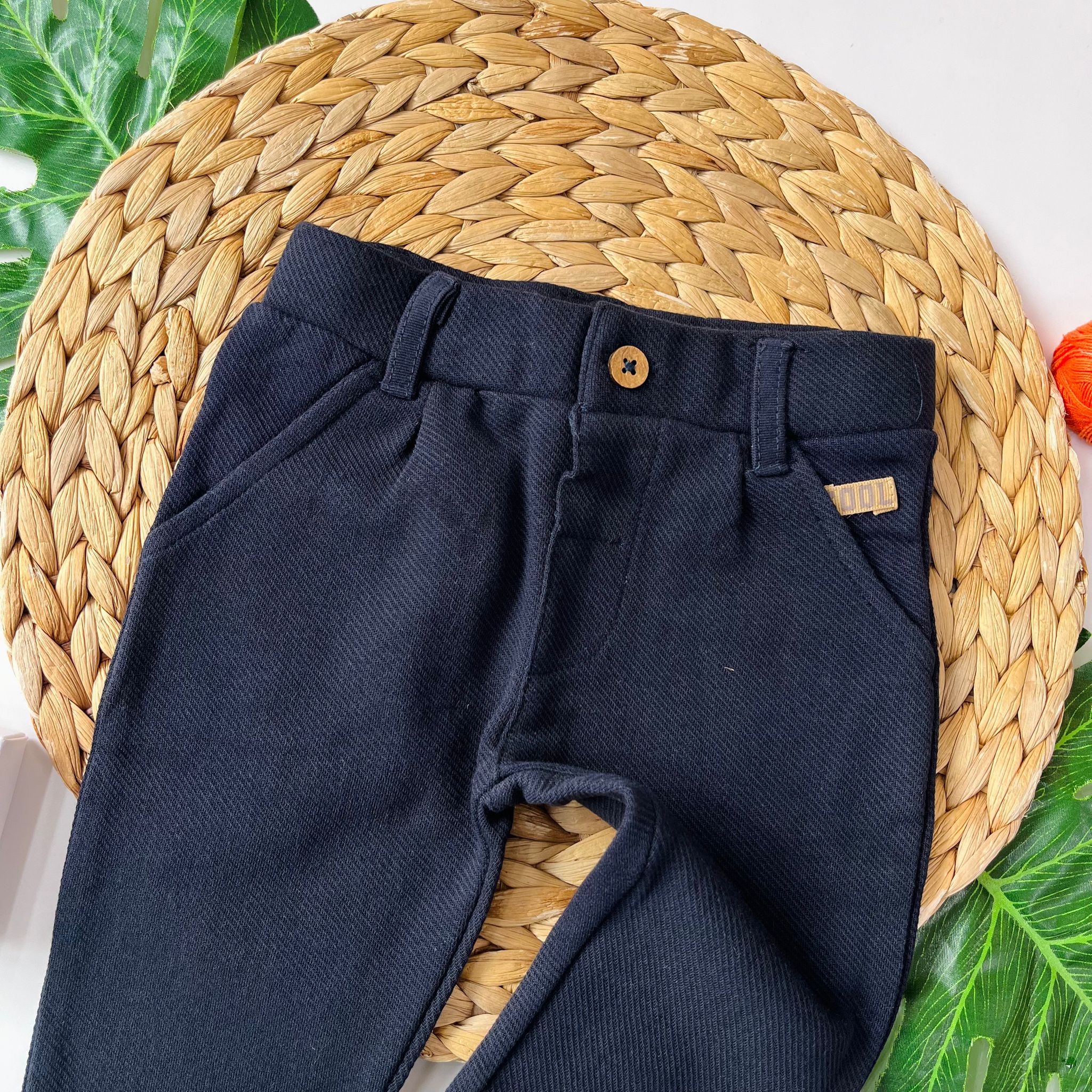 PANTALONE COTONE CALDO MARINO - Noi da piccoli