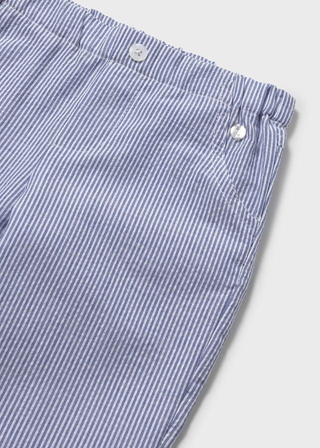 PANTALONE IN COTONE A RIGHE CAPRI - Noi da piccoli