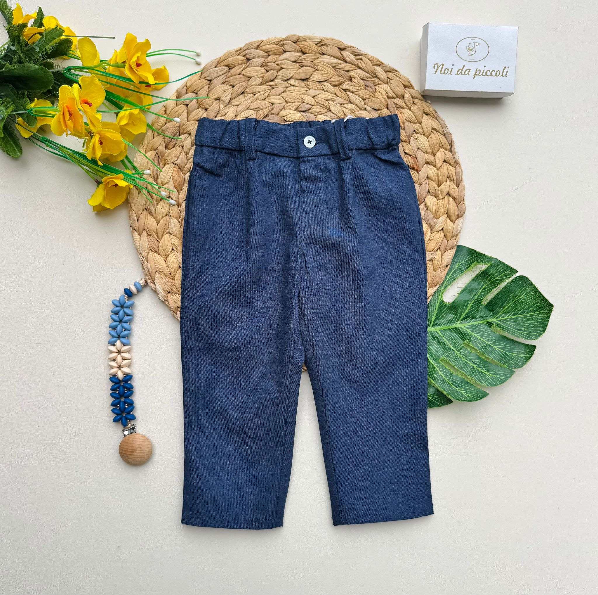 PANTALONE IN COTONE BLU - Noi da piccoli