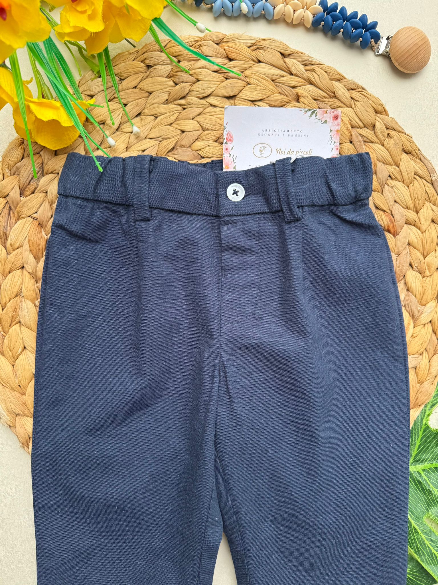 PANTALONE IN COTONE BLU - Noi da piccoli