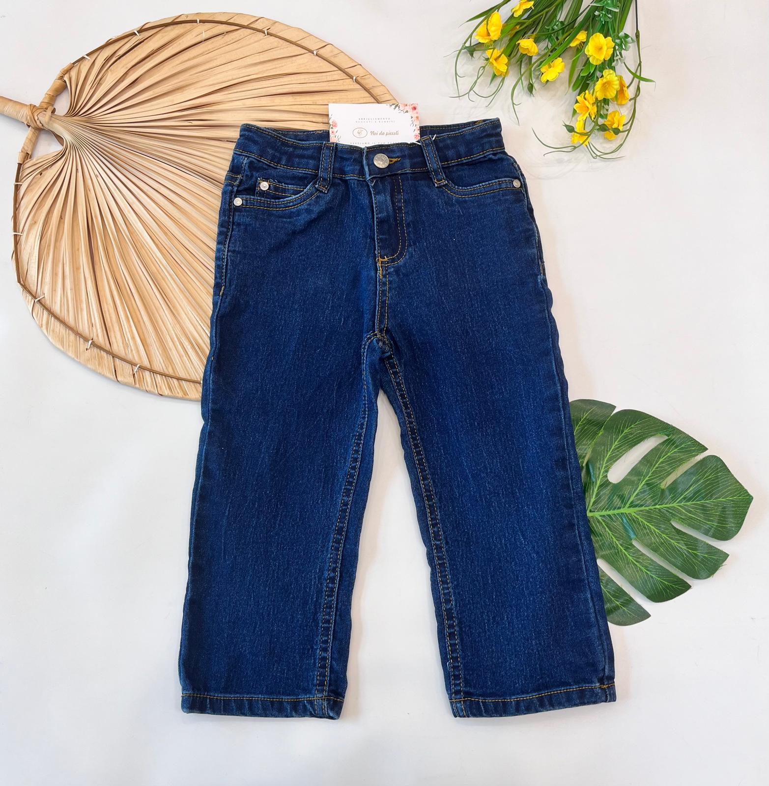 PANTALONE IN COTONE CALDO JEANS - Noi da piccoli