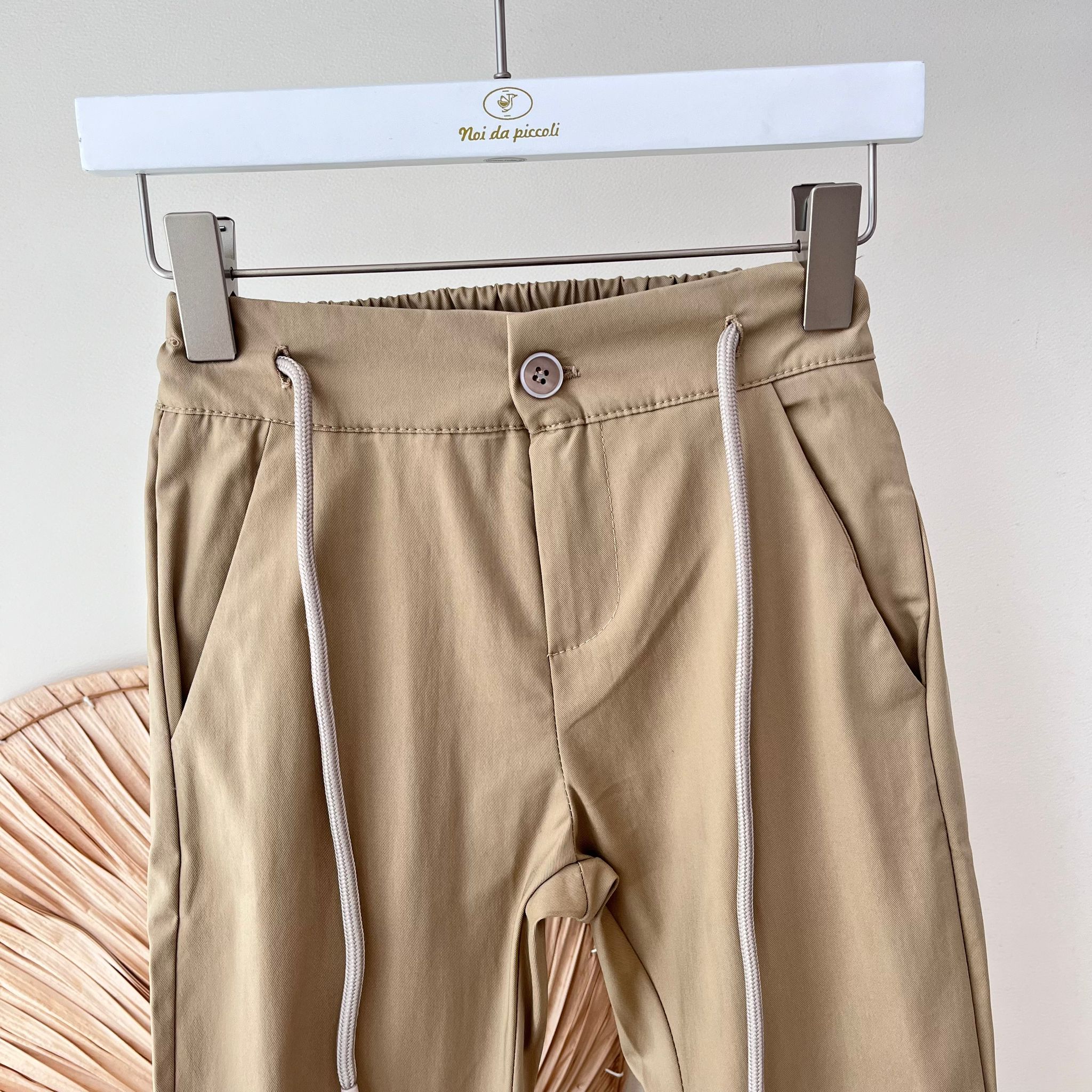 PANTALONE IN COTONE CAMMELLO - Noi da piccoli