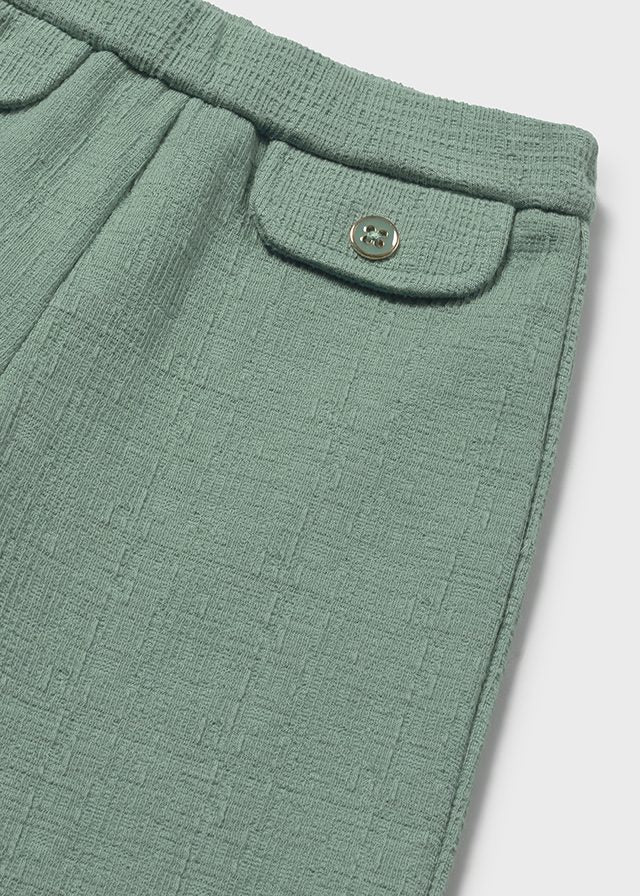 PANTALONE IN COTONE VERDE MENTA - Noi da piccoli