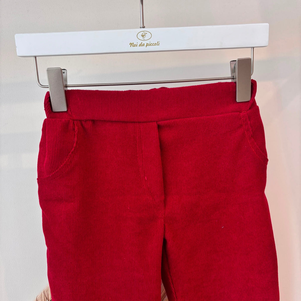 Pantalone in Velluto a Coste Rosso Sardon - dettaglio 1