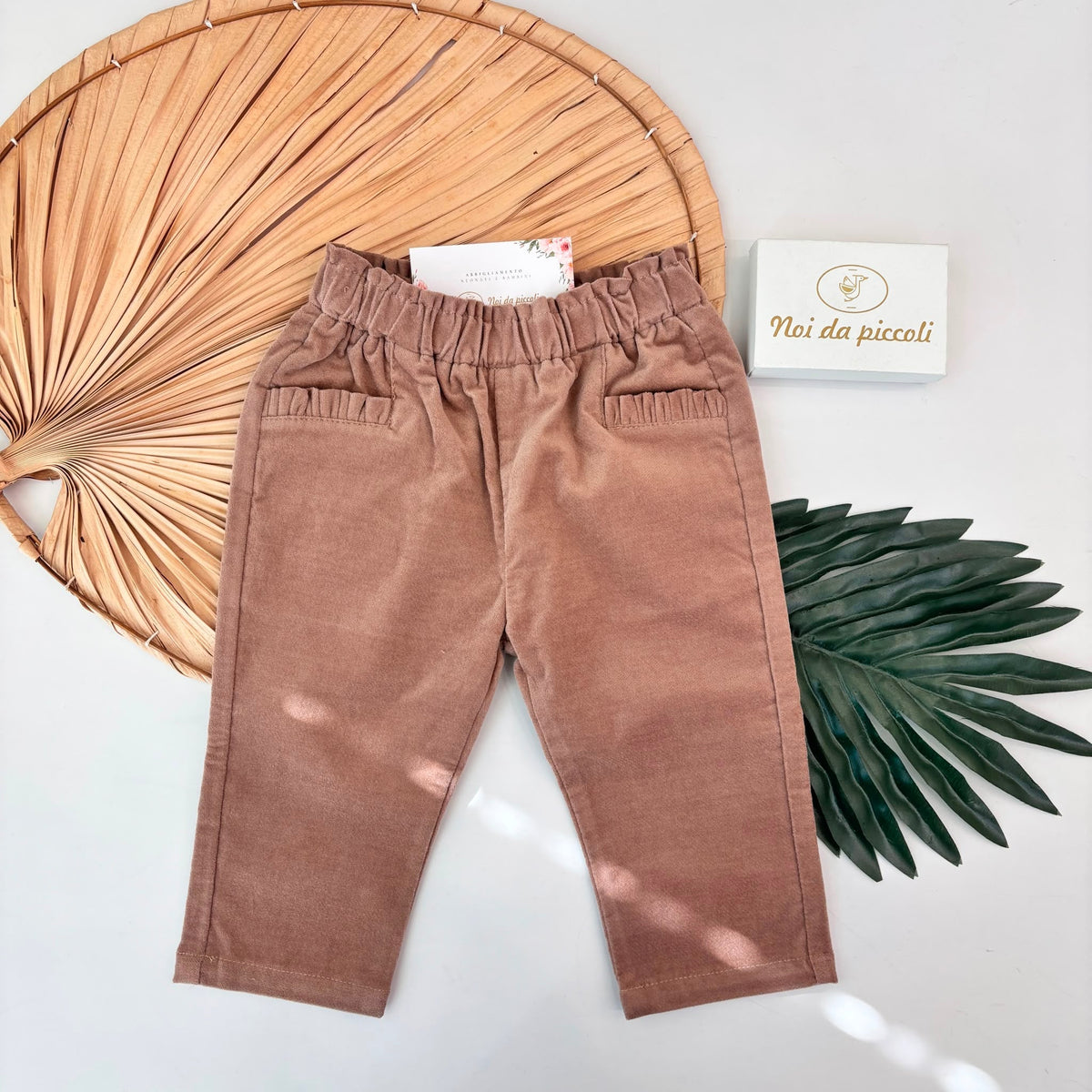PANTALONE IN VELLUTO BEIGE - Noi da piccoli