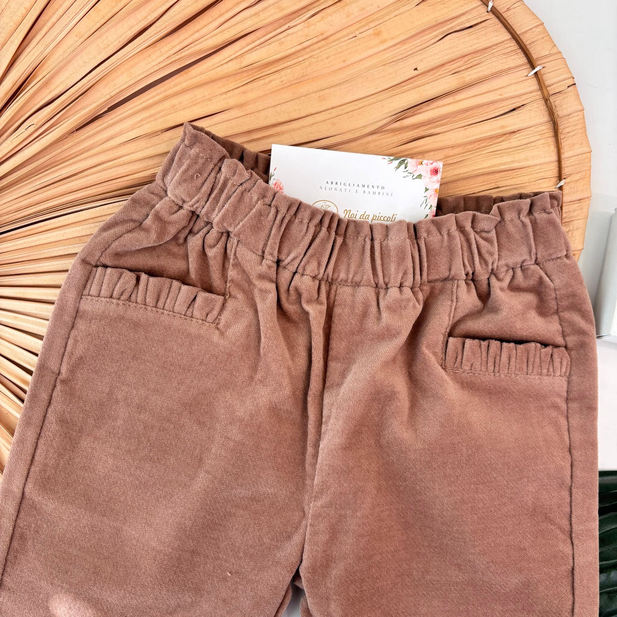 PANTALONE IN VELLUTO BEIGE - Noi da piccoli