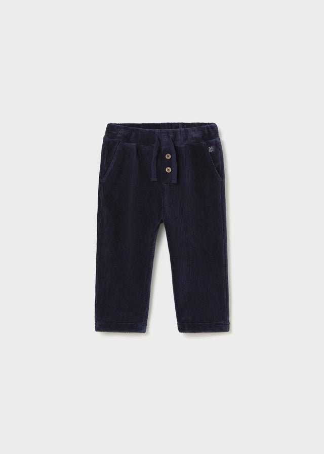 Pantalone in Velluto Blu a Costine Mayoral