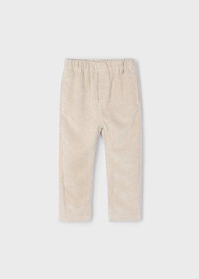 PANTALONE IN VELLUTO RIGATO BEIGE - Noi da piccoli