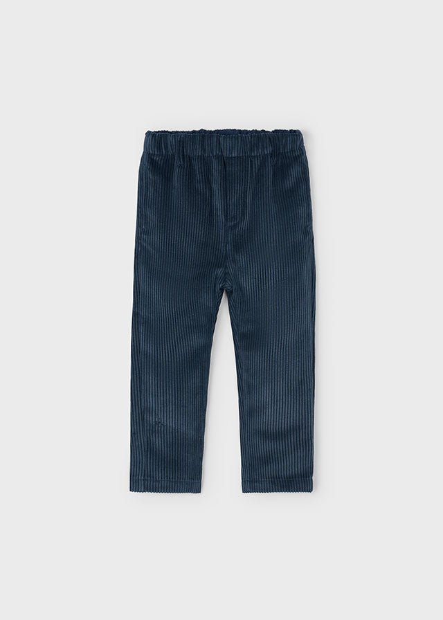 PANTALONE IN VELLUTO RIGATO MARINO - Noi da piccoli