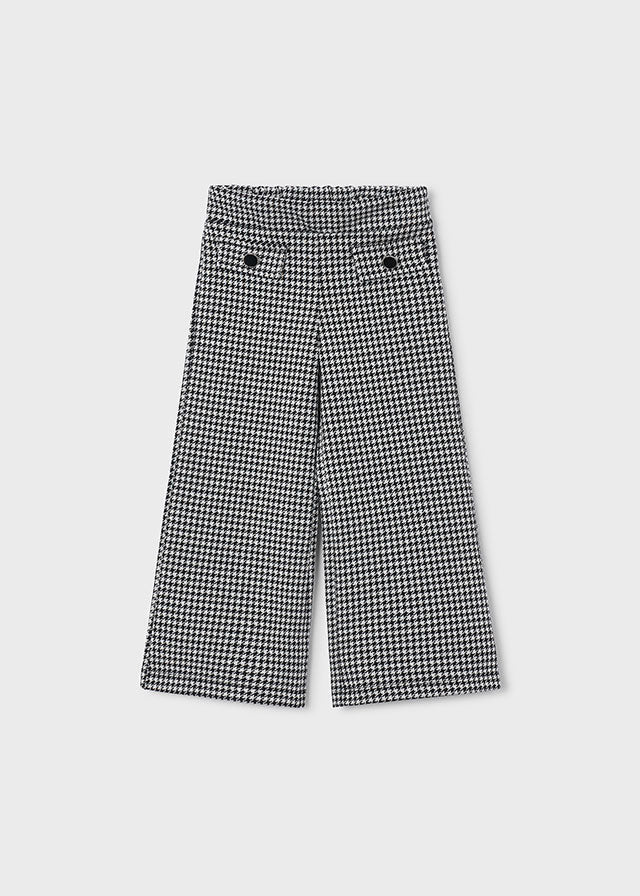 PANTALONE JACQUARD NERO IN COTONE CALDO - Noi da piccoli