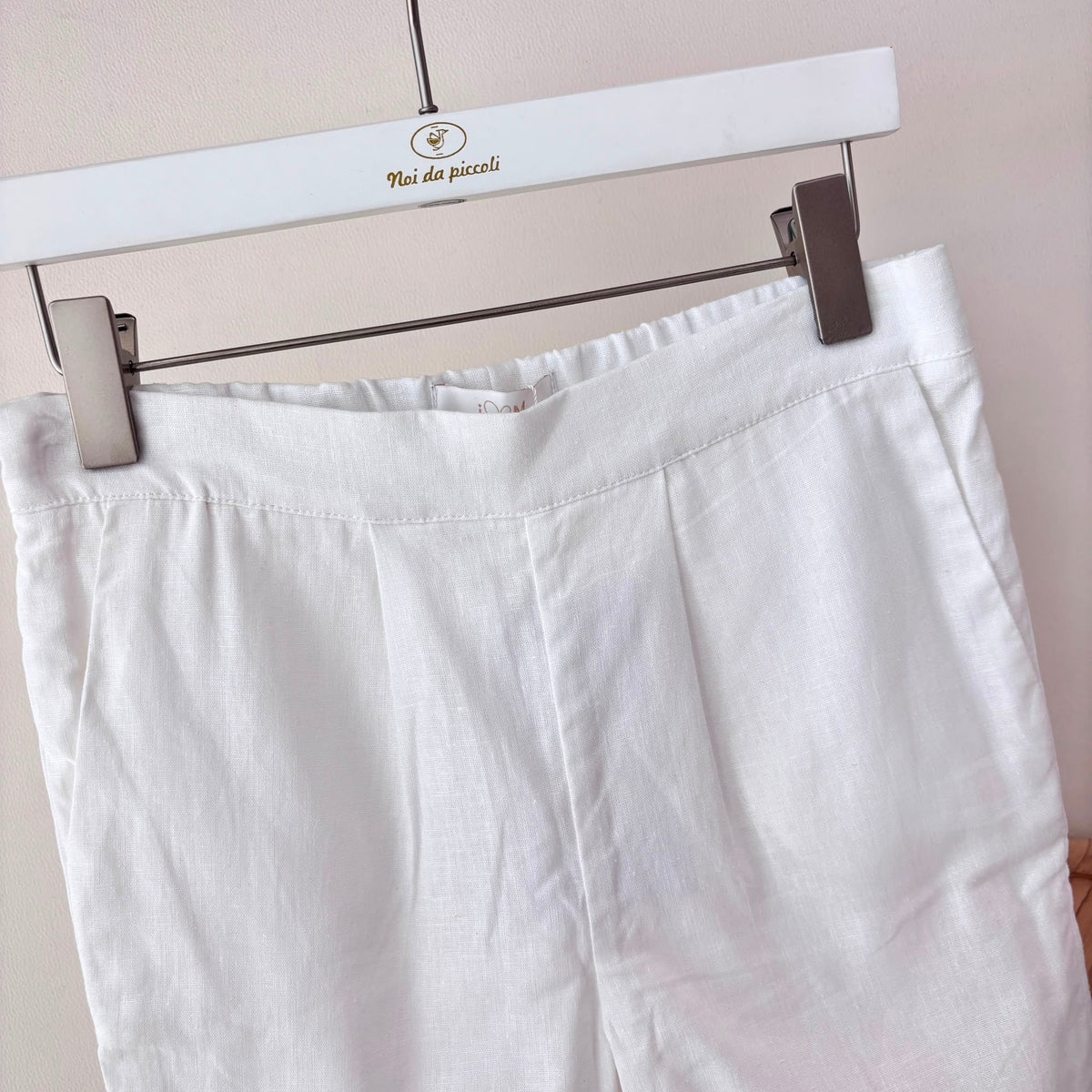PANTALONE LINO FRESCO BIANCO - Noi da piccoli