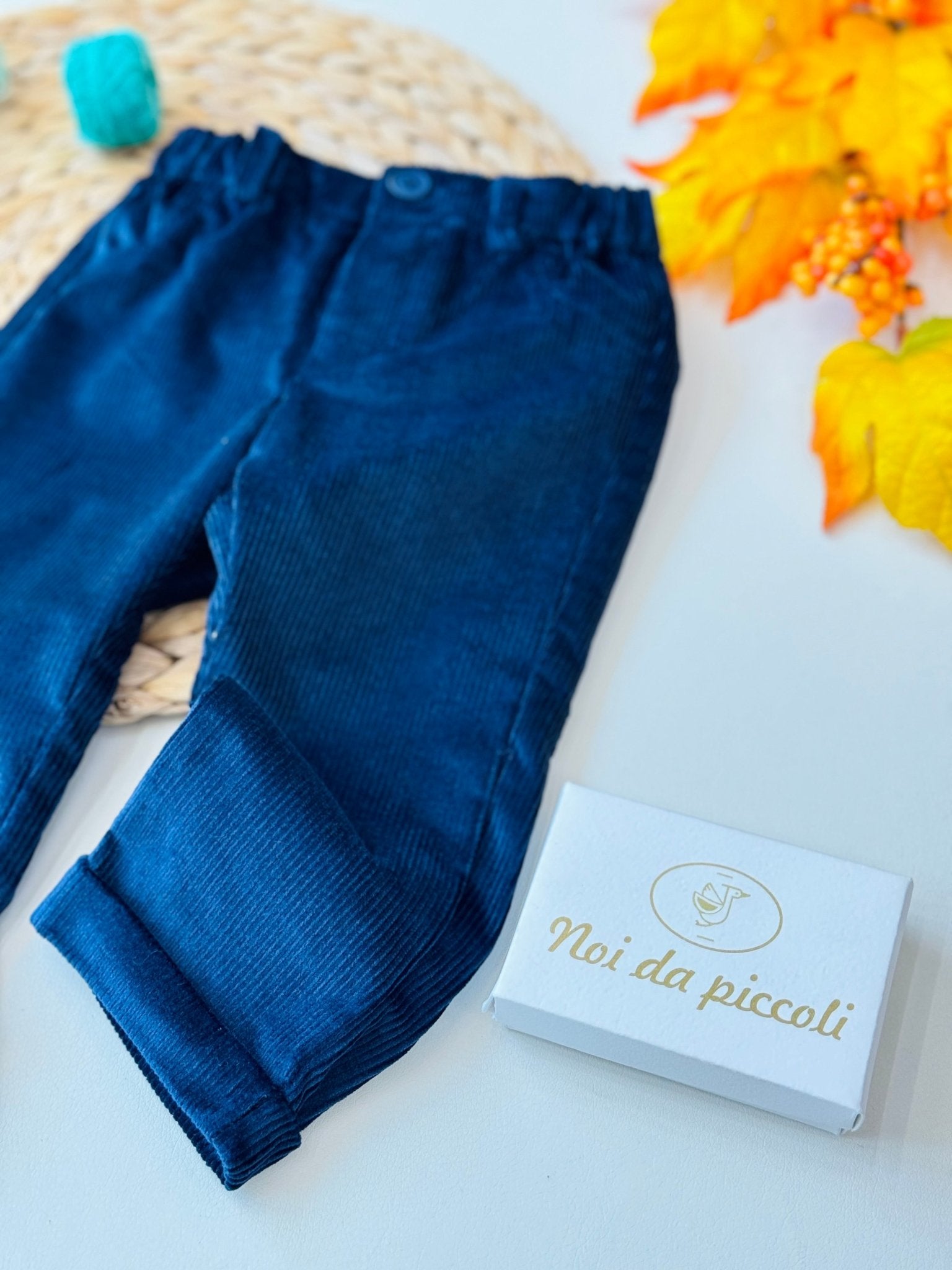 PANTALONE VELLUTO A COSTINE ARANDANO - Noi da piccoli