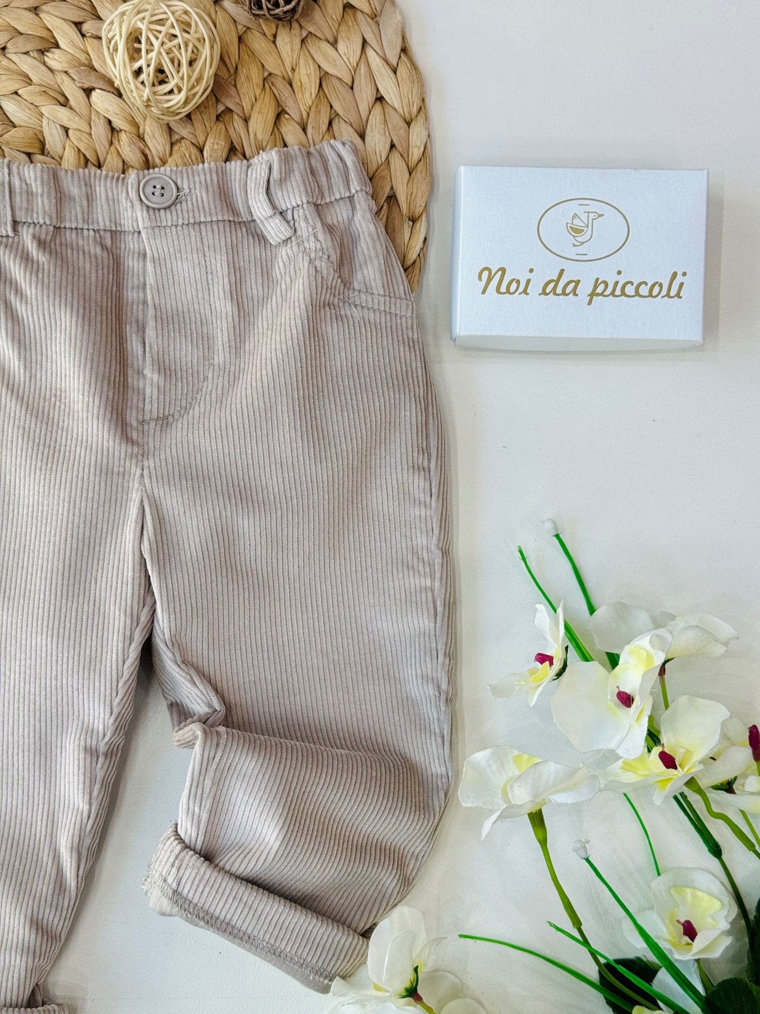 PANTALONE VELLUTO A COSTINE NUEZ - Noi da piccoli