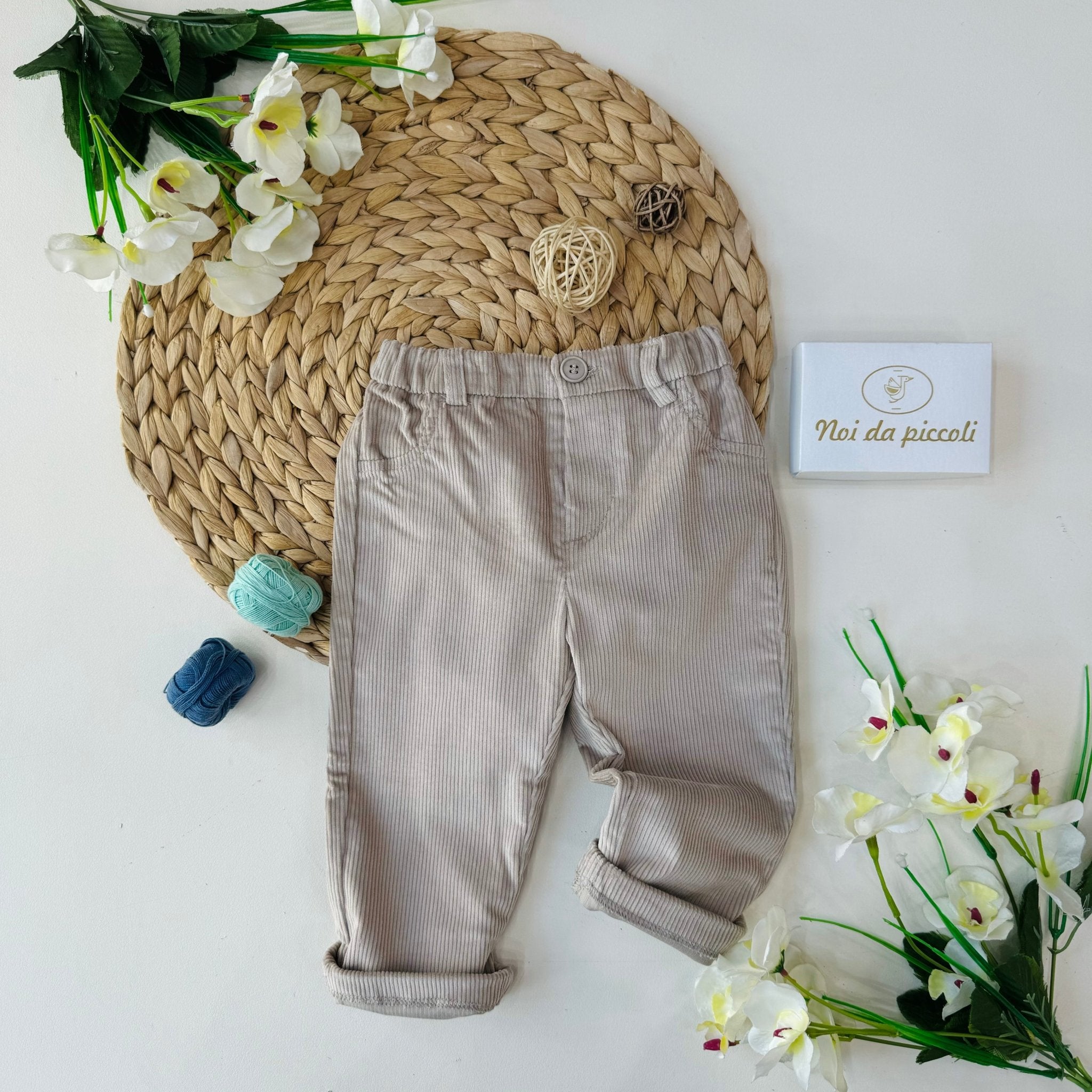 PANTALONE VELLUTO A COSTINE NUEZ - Noi da piccoli