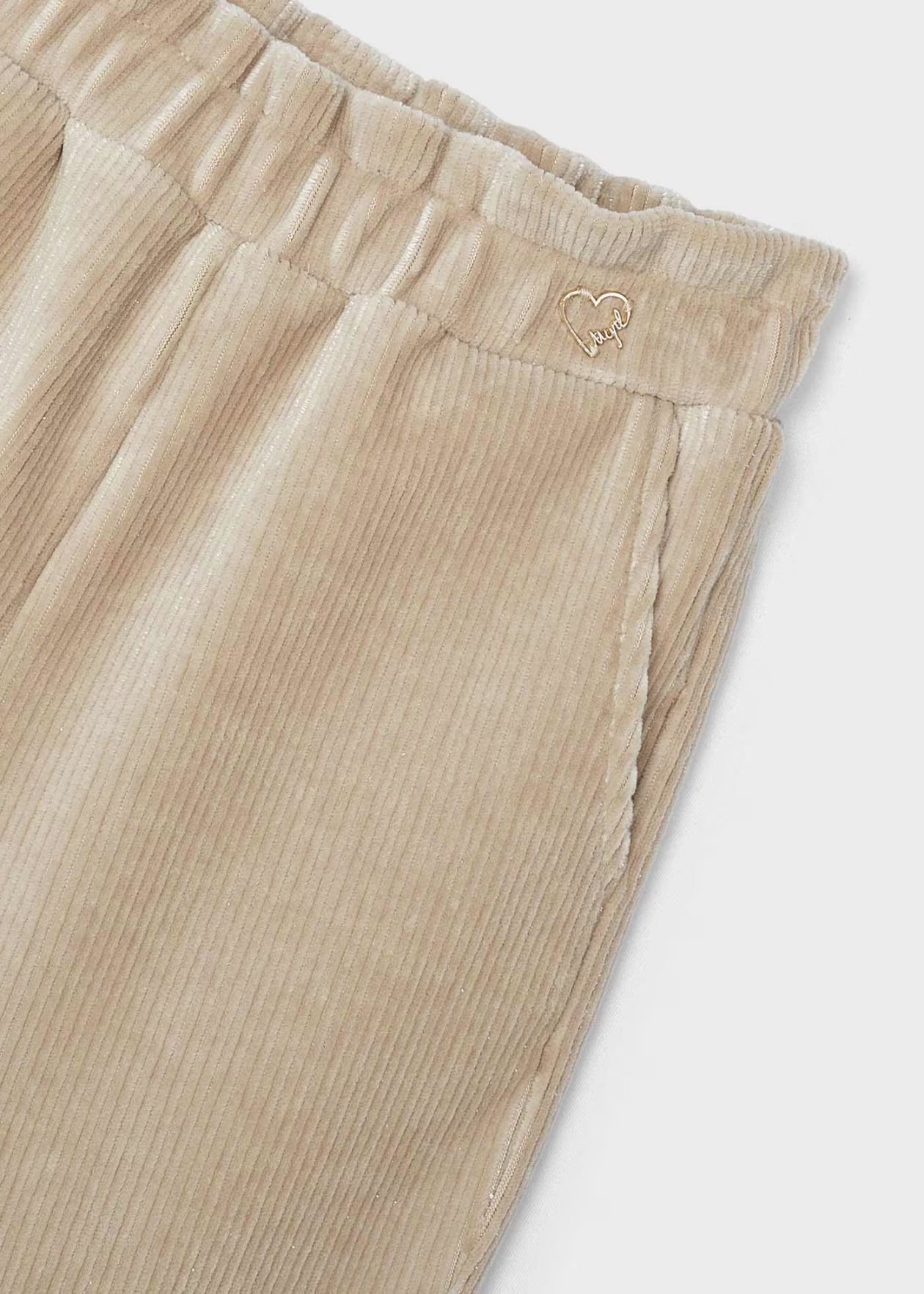 PANTALONE VELLUTO A COSTINE SABBIA - Noi da piccoli