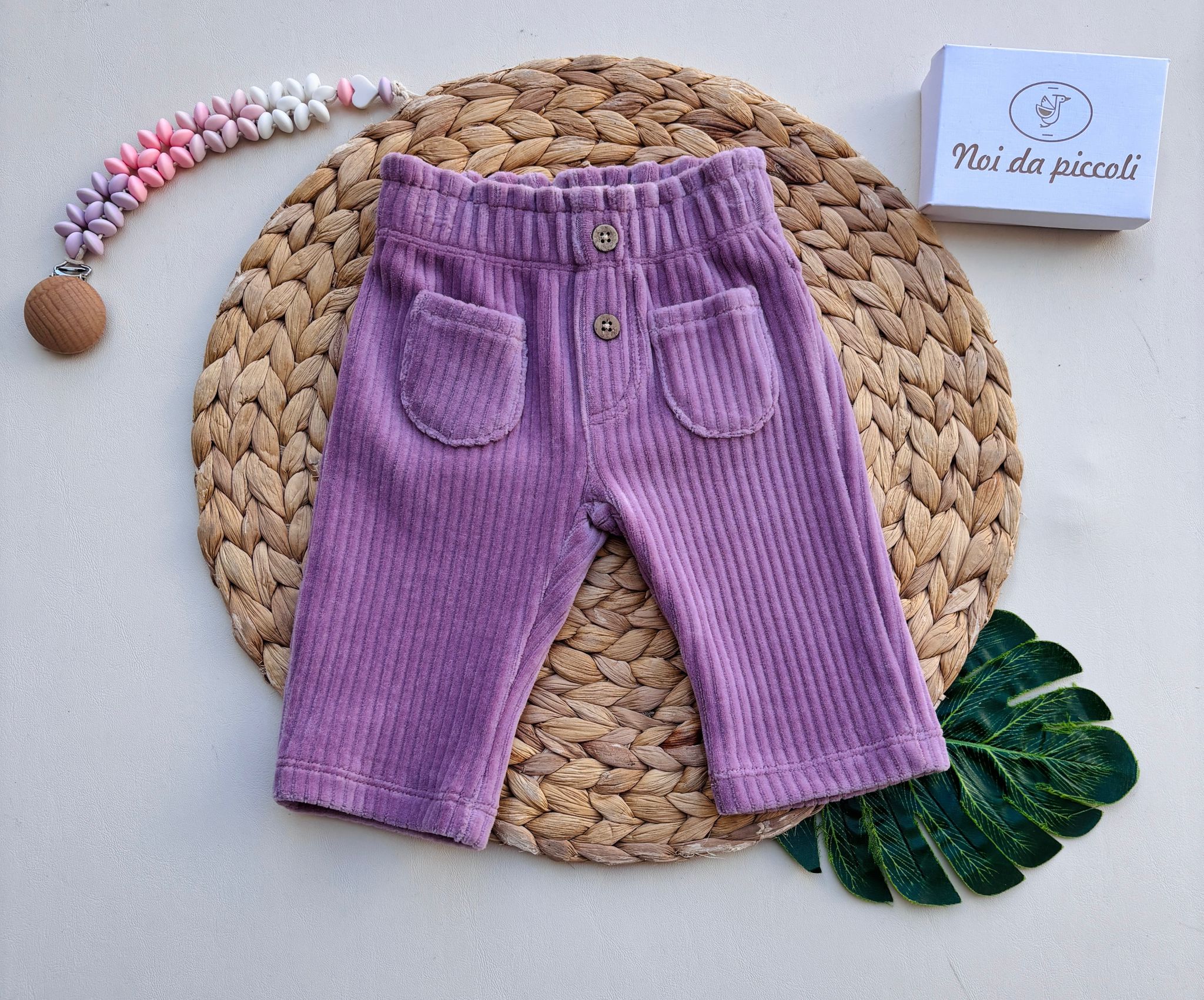 PANTALONE Velluto LILLA - Noi da piccoli