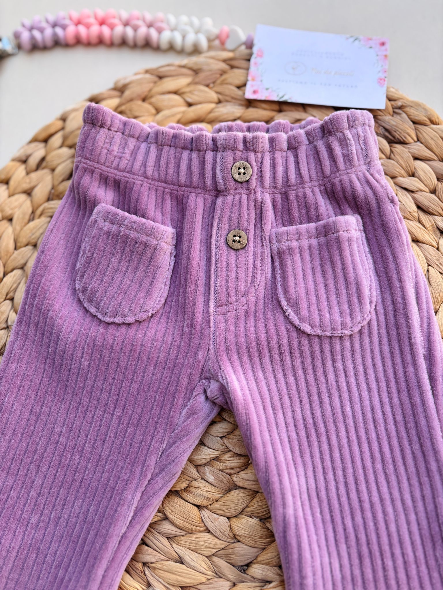 PANTALONE Velluto LILLA - Noi da piccoli