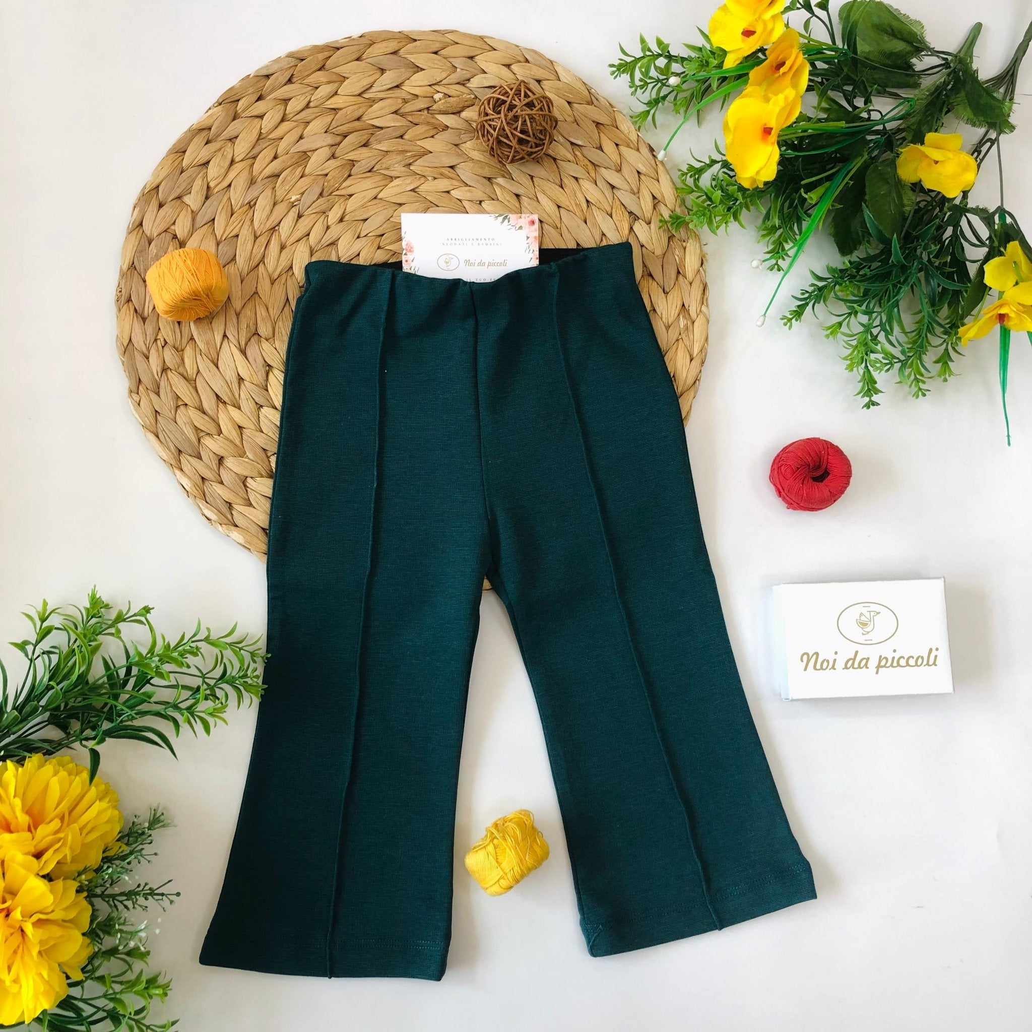 PANTALONE VERDE A ZAMPA - Noi da piccoli