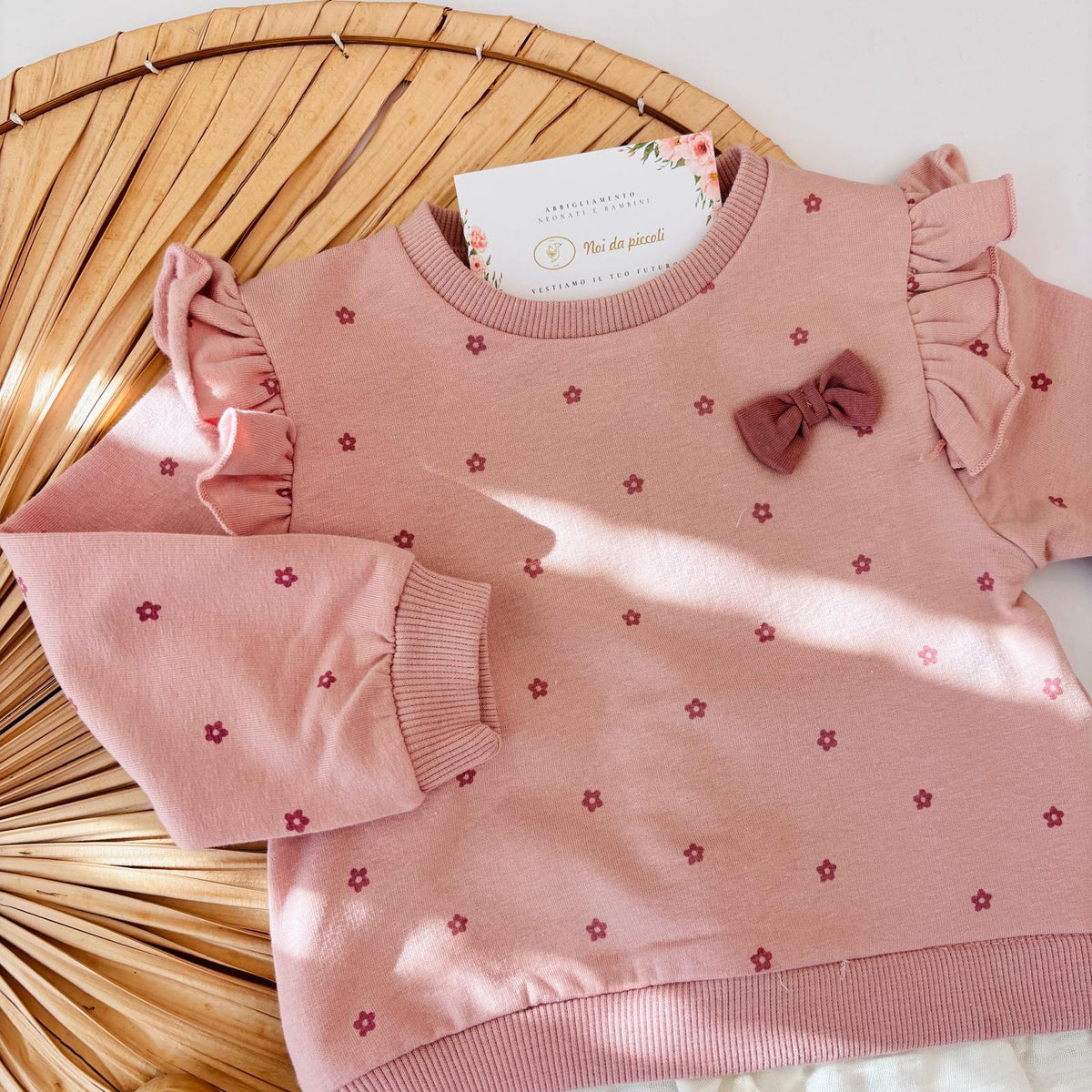 COMPLETO IN COTONE CALDO ROSA