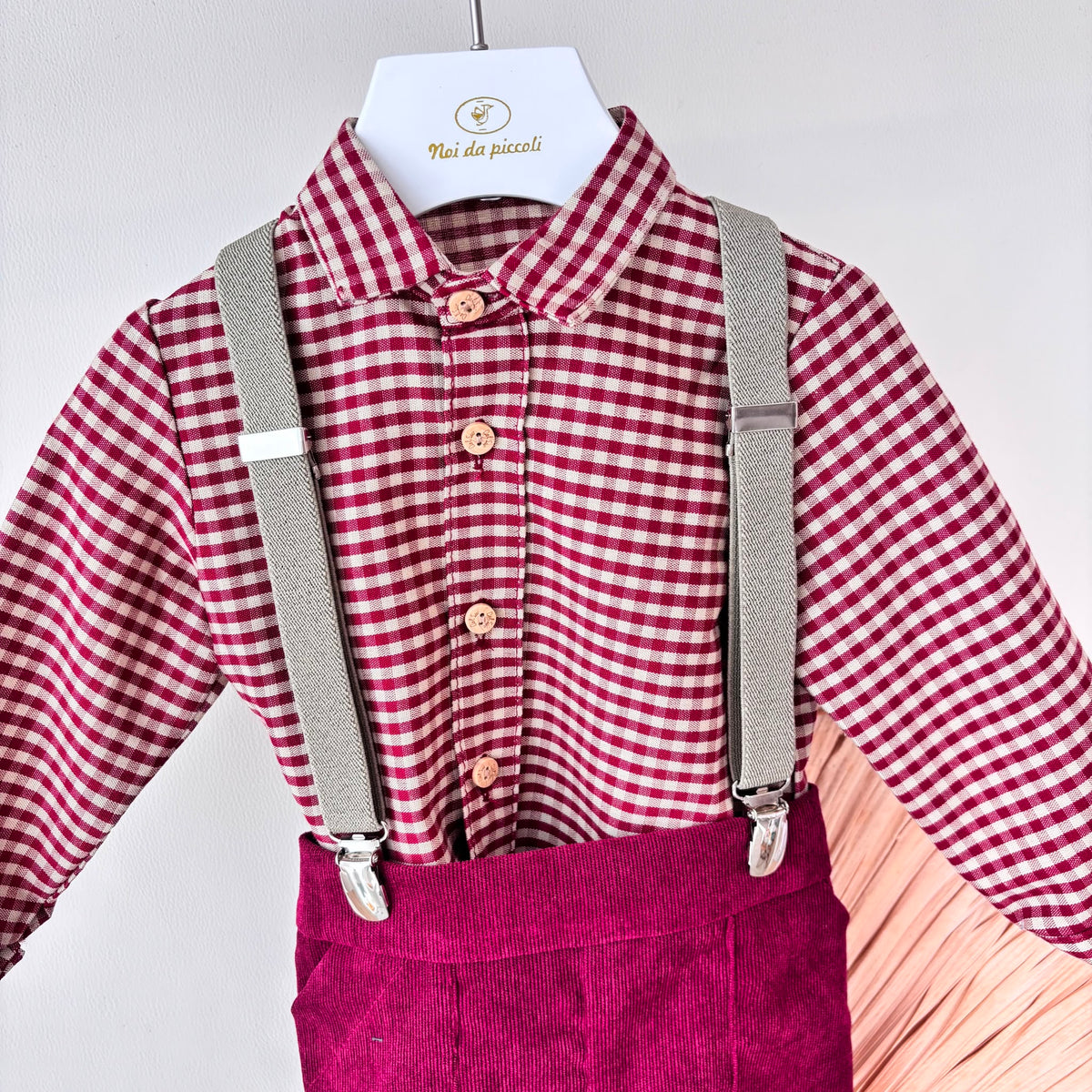 COMPLETO IN COTONE CALDO BORDEAUX