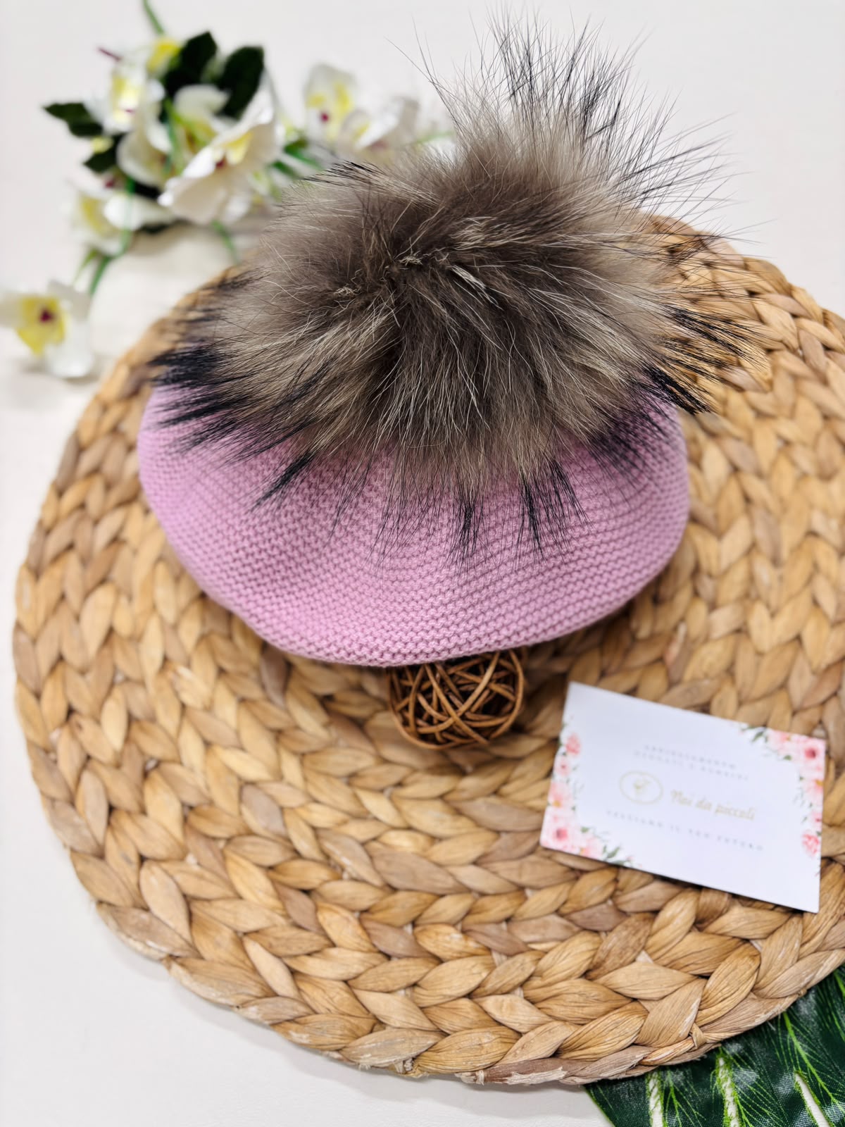 cappellino FILATO CALDO ROSA