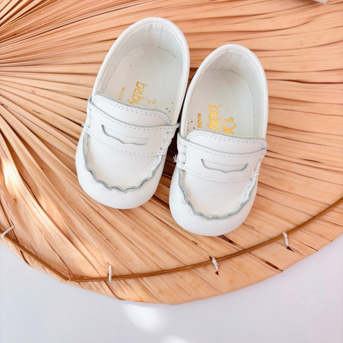 Mocassino Pelle Bianco Baby Chick