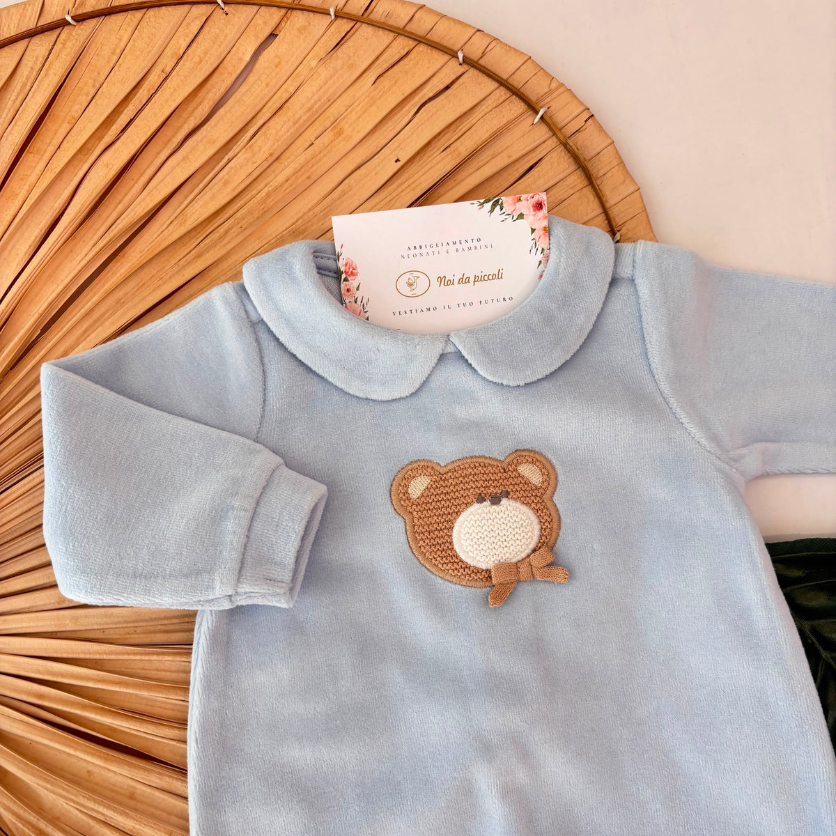 TUTINA IN CINIGLIA CIELO con grazioso teddy