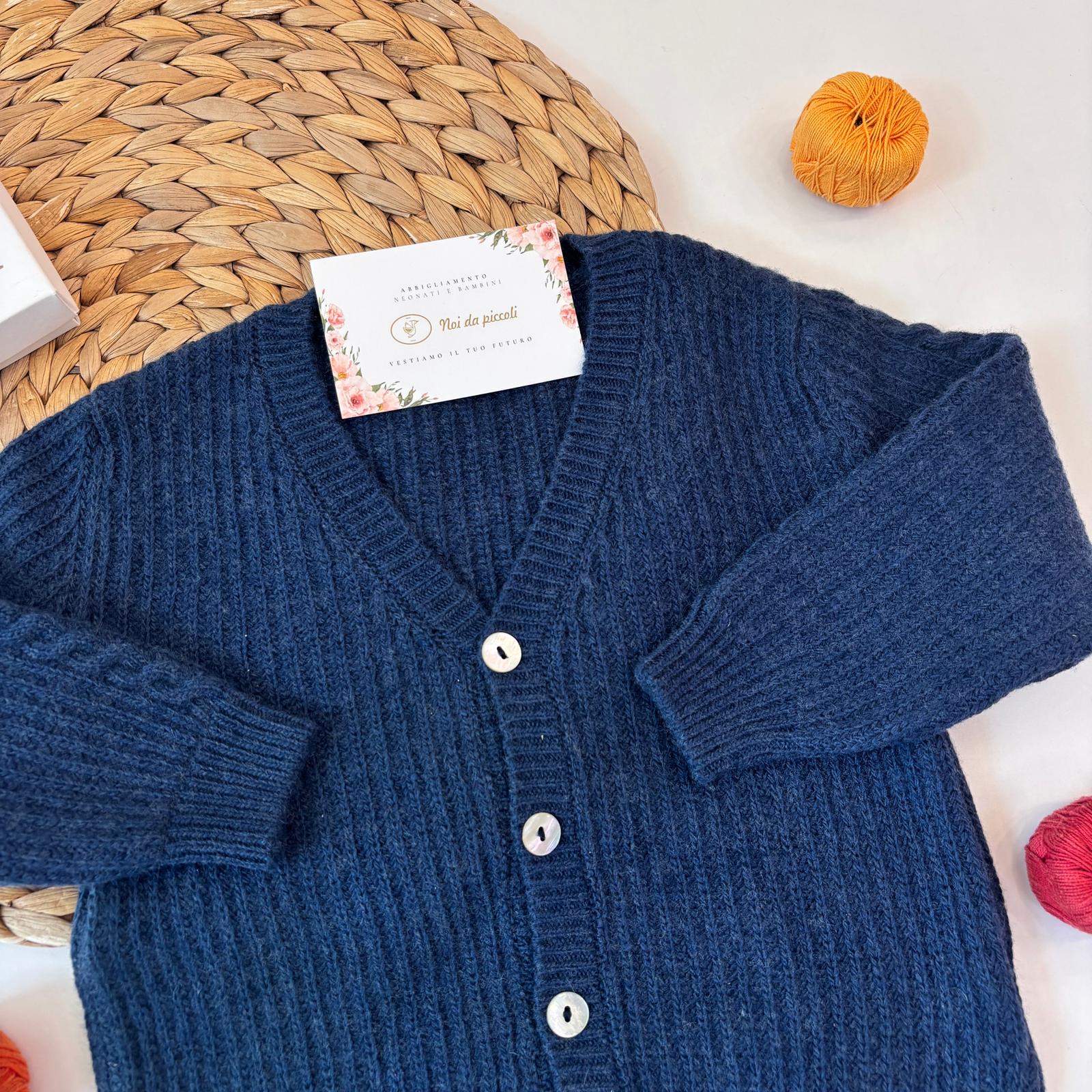 GOLFINO IN MISTO CACHEMIRE BLU