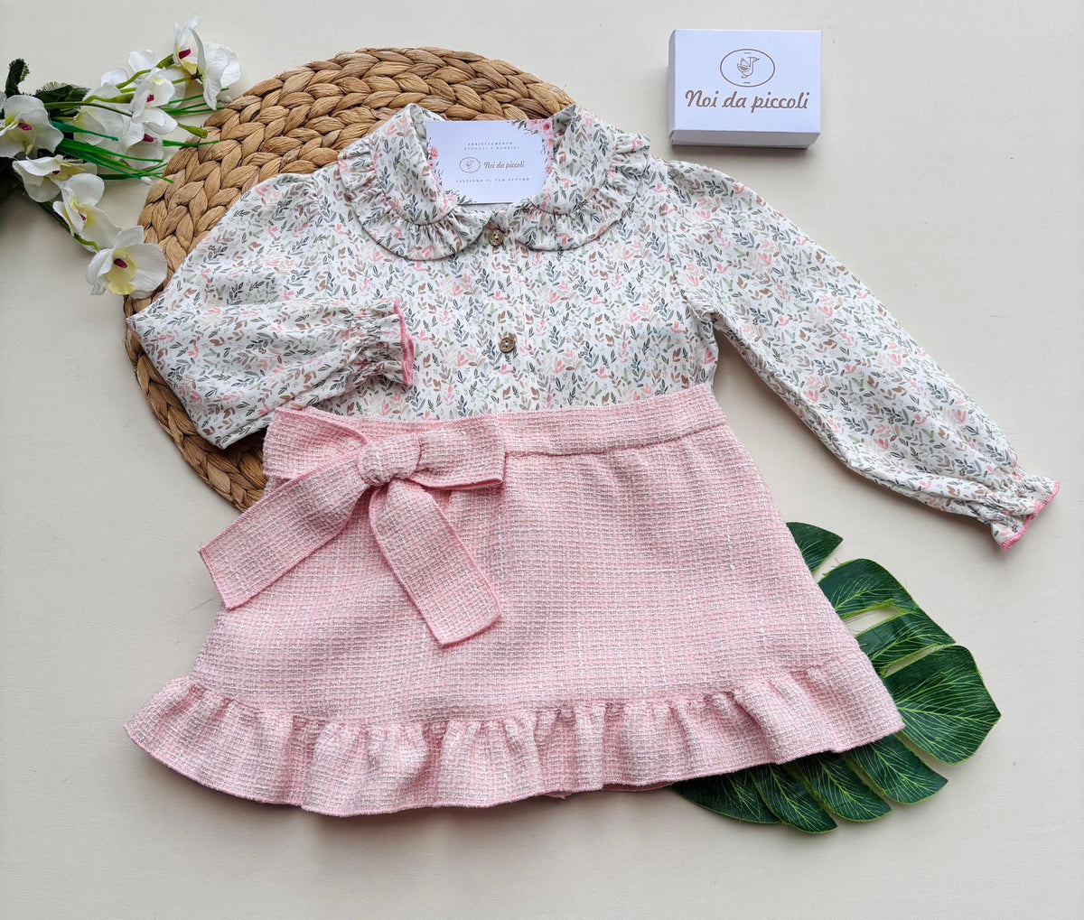 completo 2 pz FILATO CALDO ROSA