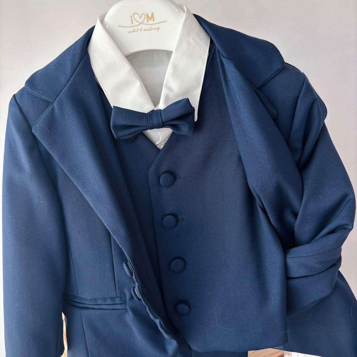 Completo Elegante in Cotone Caldo Blu Isabel