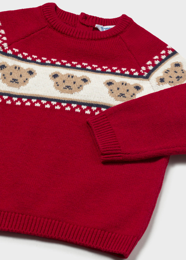 MAGLIONE IN FILATO CALDO ROSSO