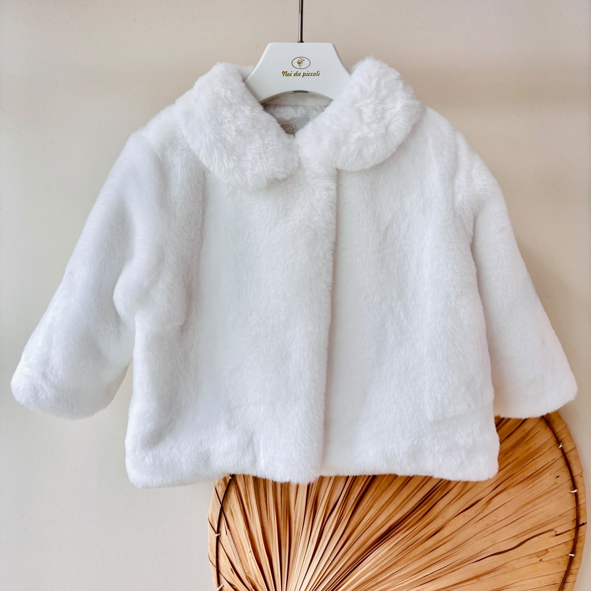 CAPPOTTO IN PANNO CON CAPPUCCIO PANNA
