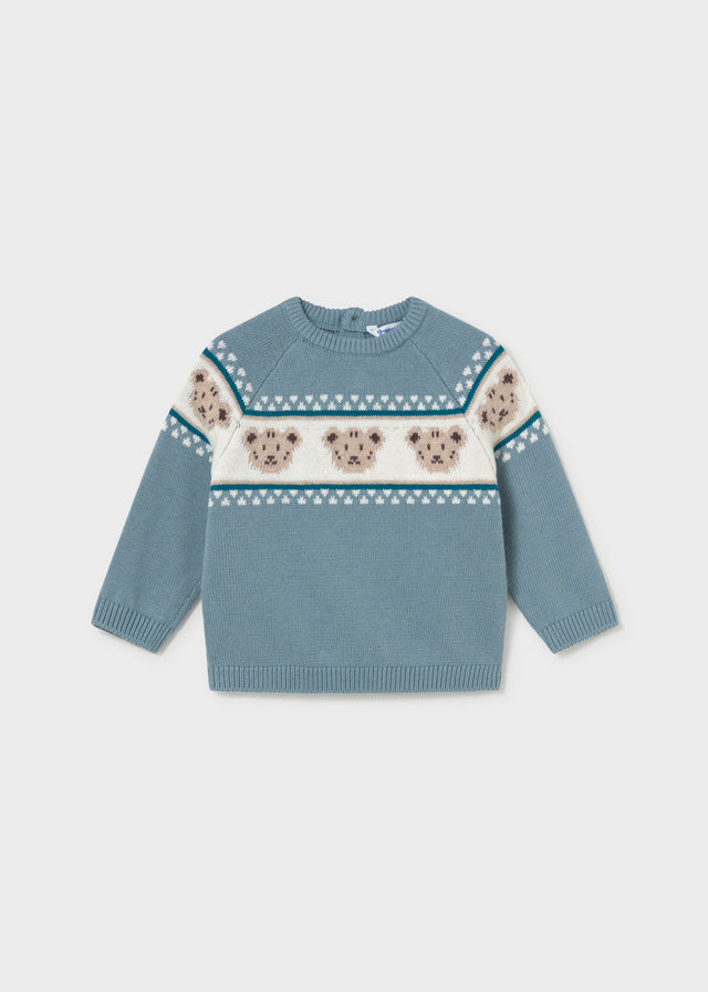 MAGLIONE IN FILATO CALDO CELESTE