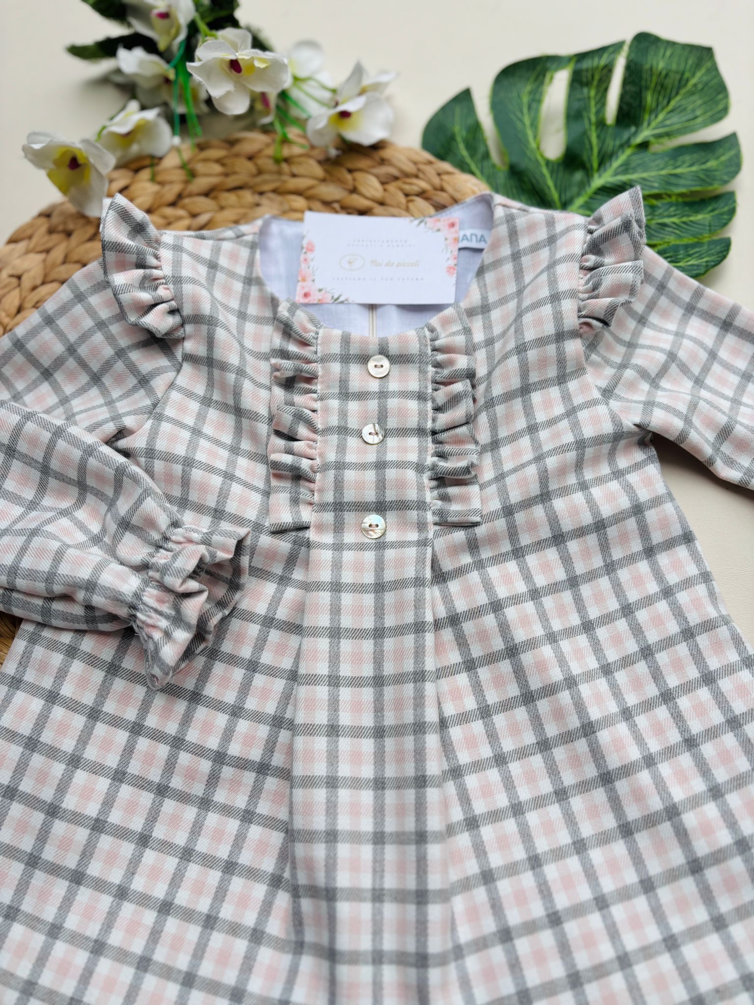 vestina COTONE CALDO rosa e grigio