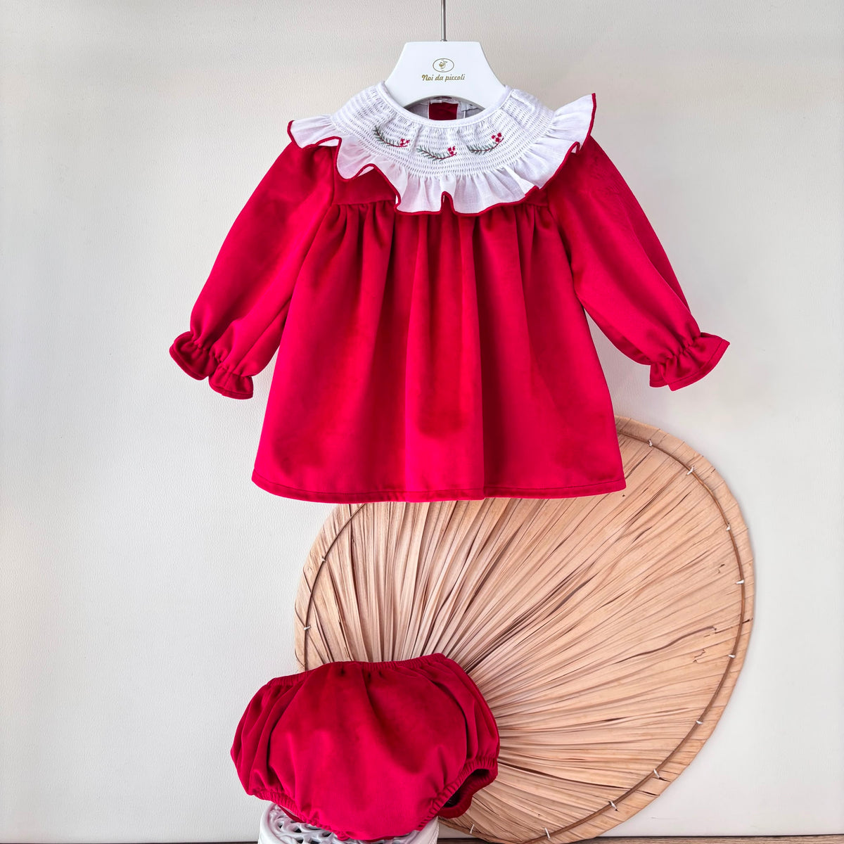 COMPLETO IN VELLUTO ROSSO