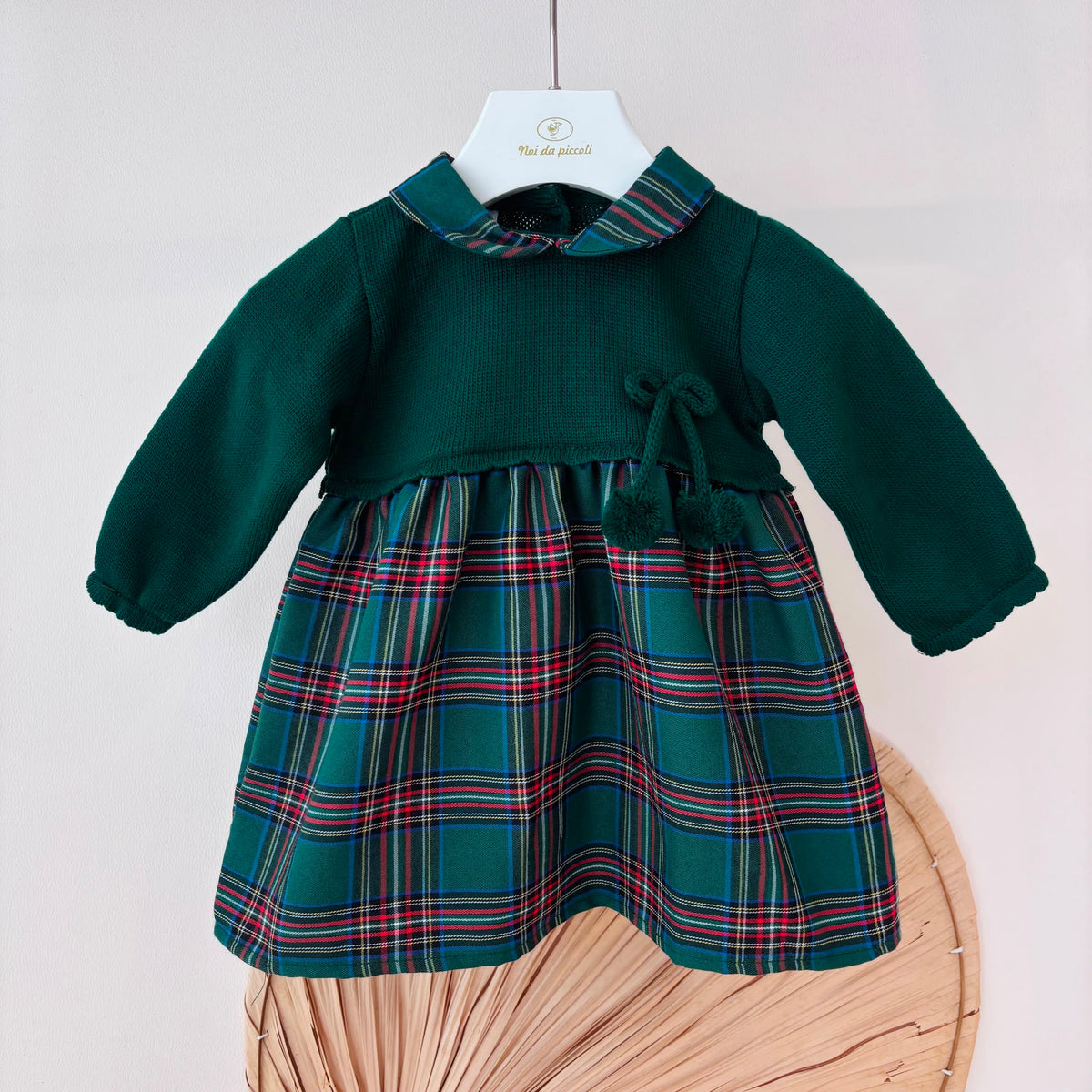 ABITINO filato caldo e tartan VERDE