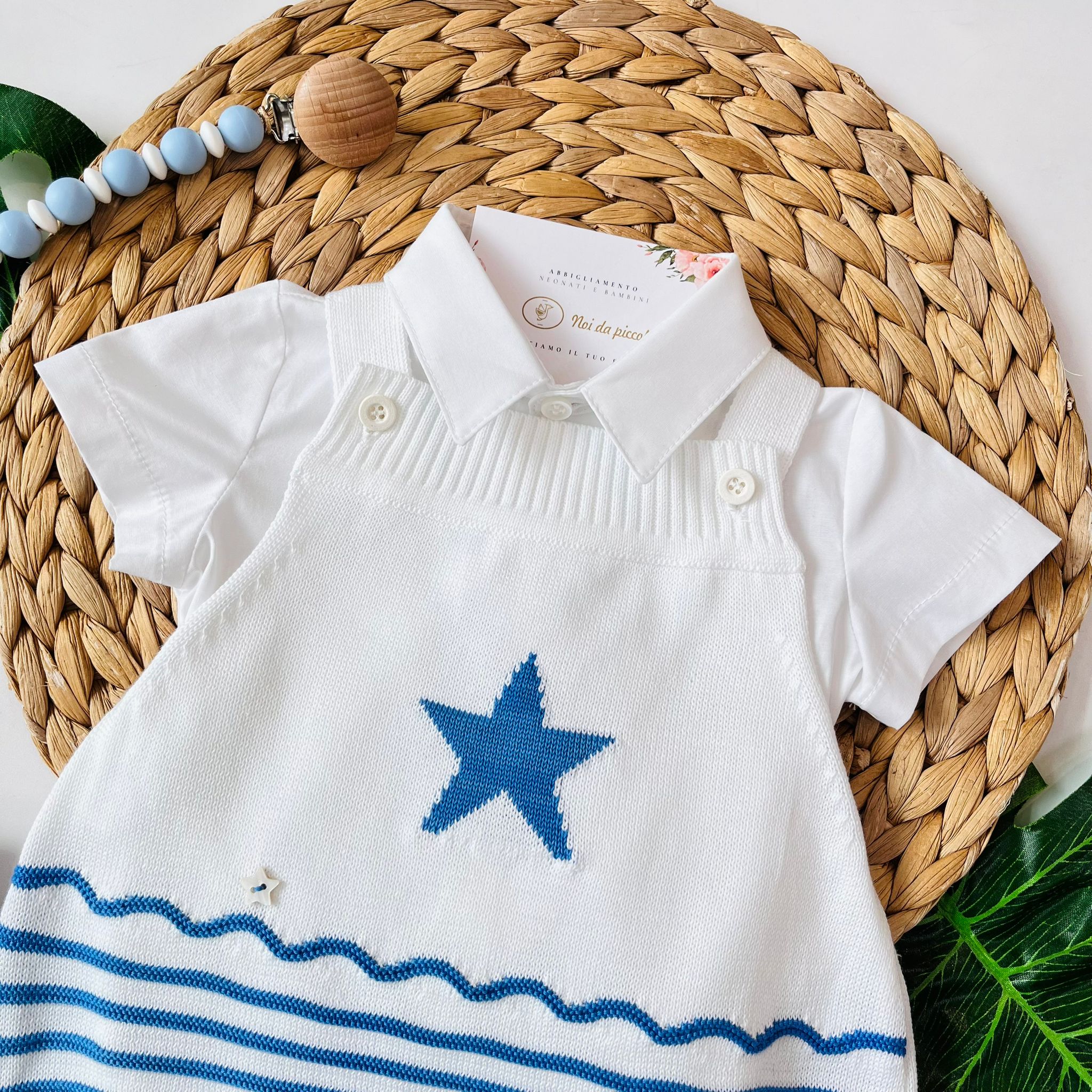 SALOPETTE 100% FILO DI COTONE BIANCO - Noi da piccoli