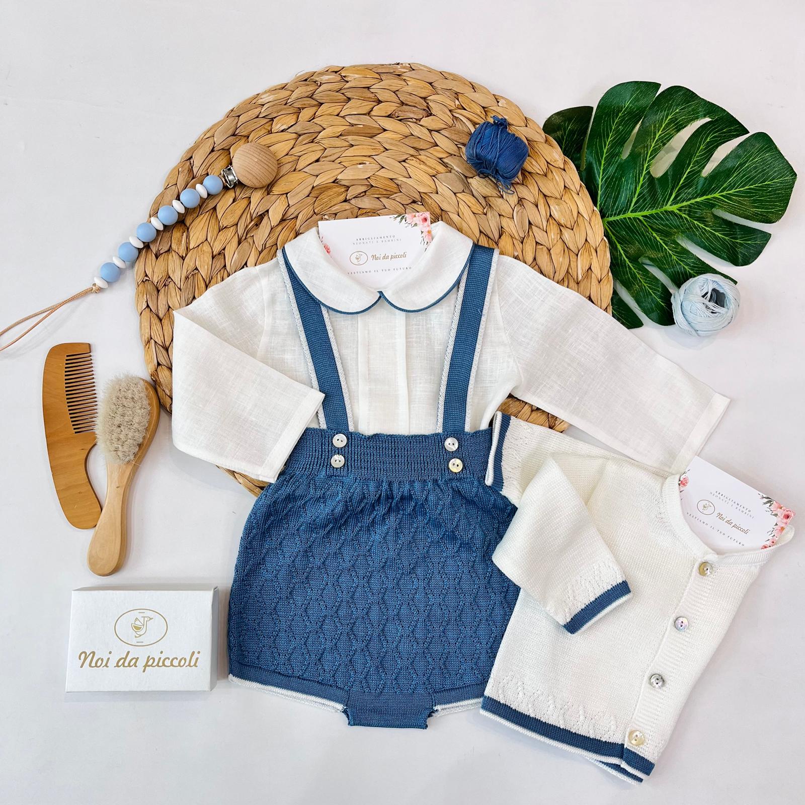 SALOPETTE 100% FILO DI COTONE VANIGLIA OCEANO - Noi da piccoli