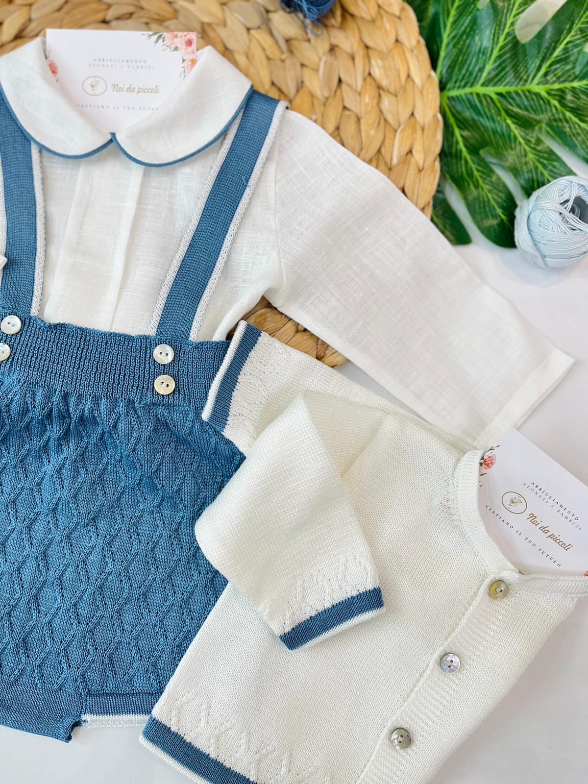 SALOPETTE 100% FILO DI COTONE VANIGLIA OCEANO - Noi da piccoli