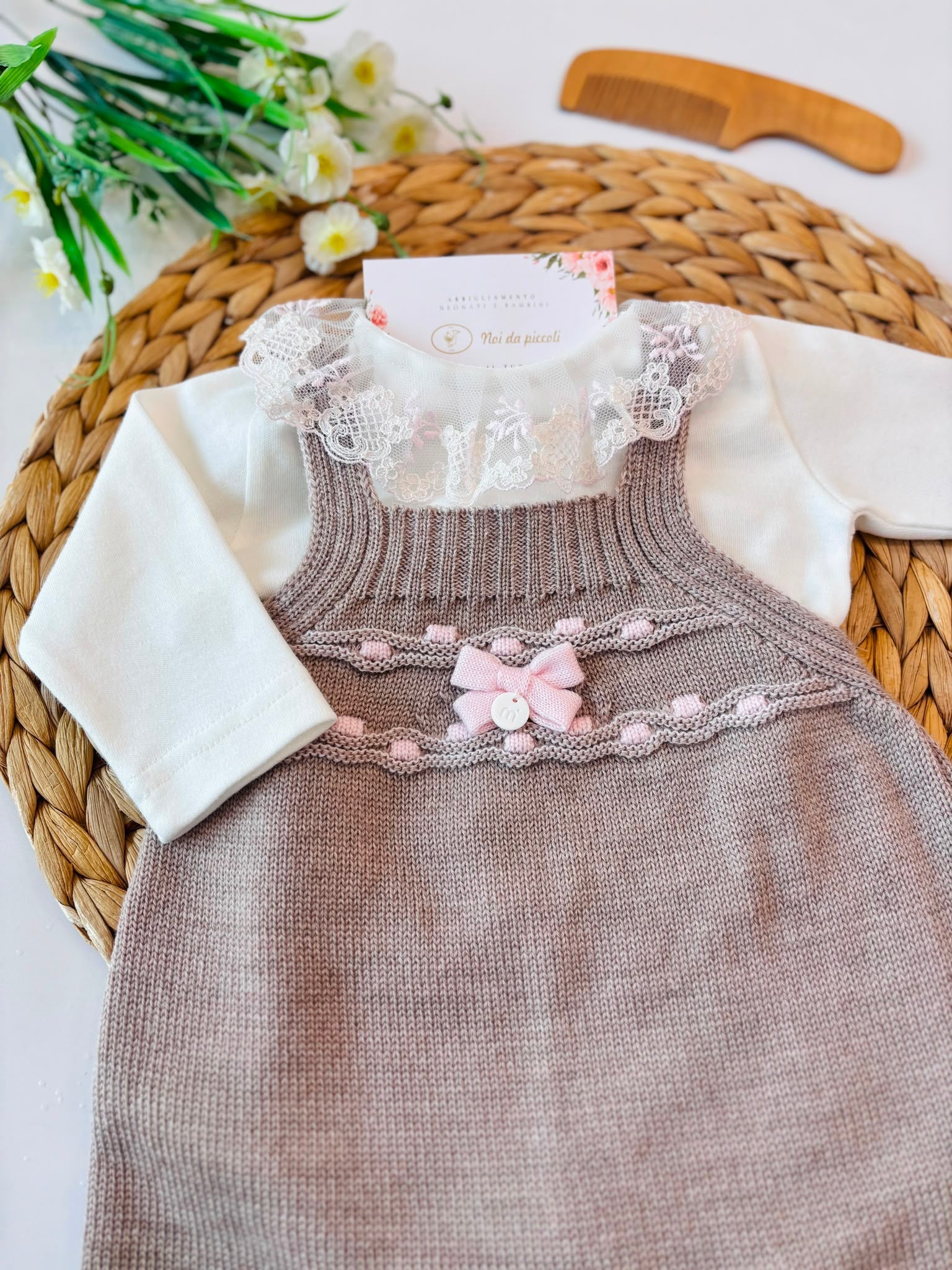 SALOPETTE 100% LANA TORTORA - Noi da piccoli