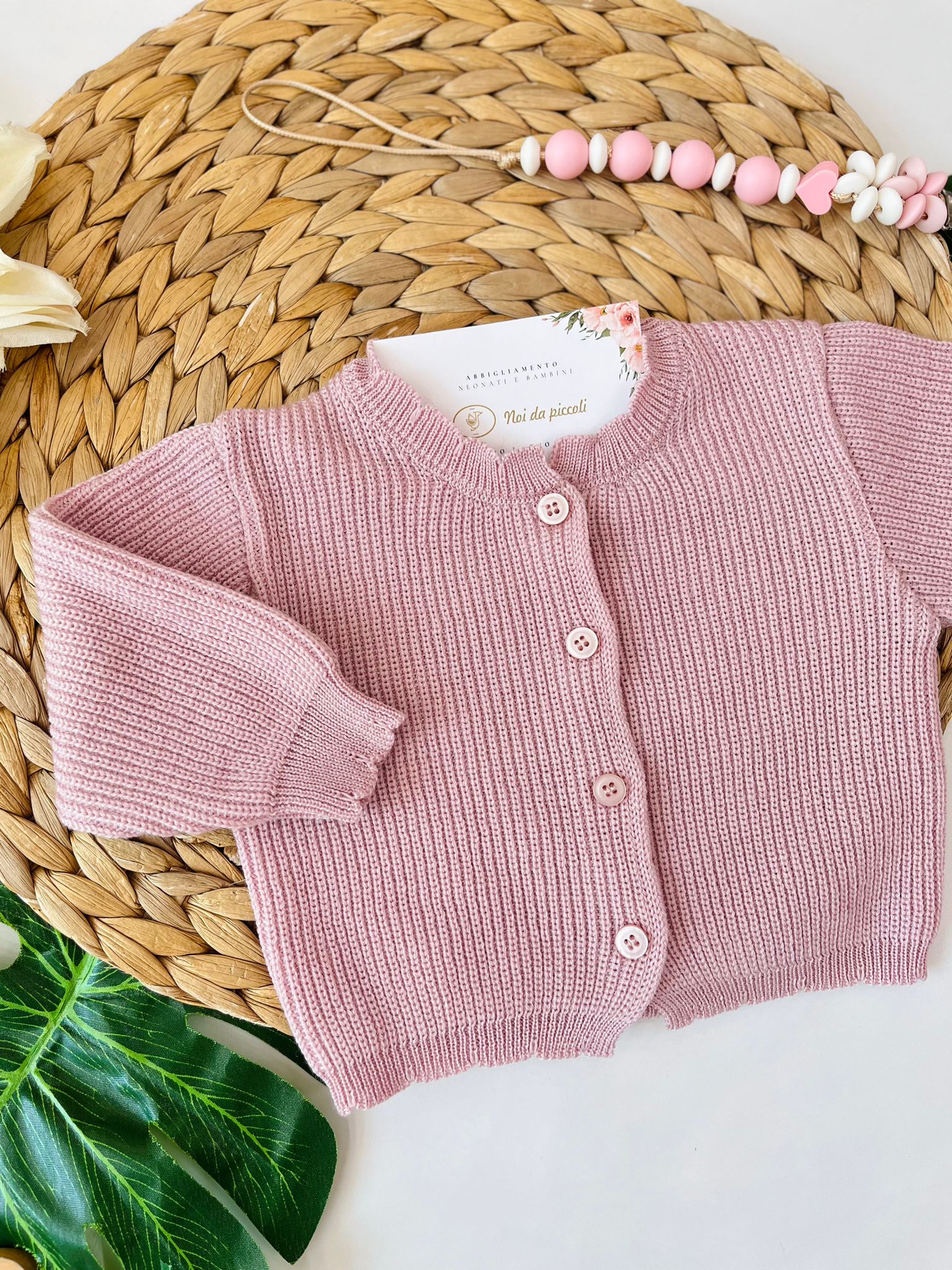 SALOPETTE CON BABBUCCE 100% LANA MARSALA CICLAMINO - Noi da piccoli