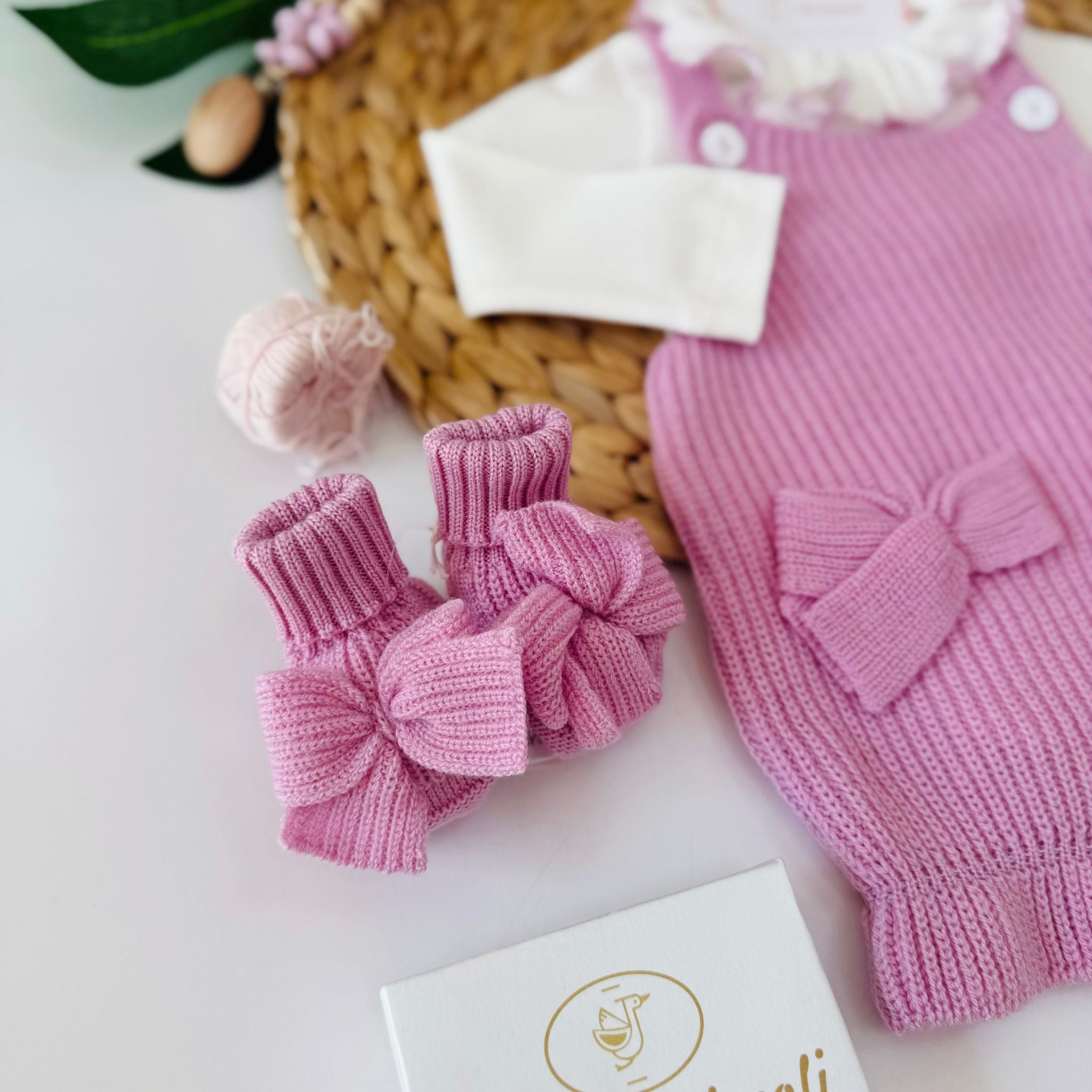 SALOPETTE CON PARURE 100% LANA LILLATA - Noi da piccoli