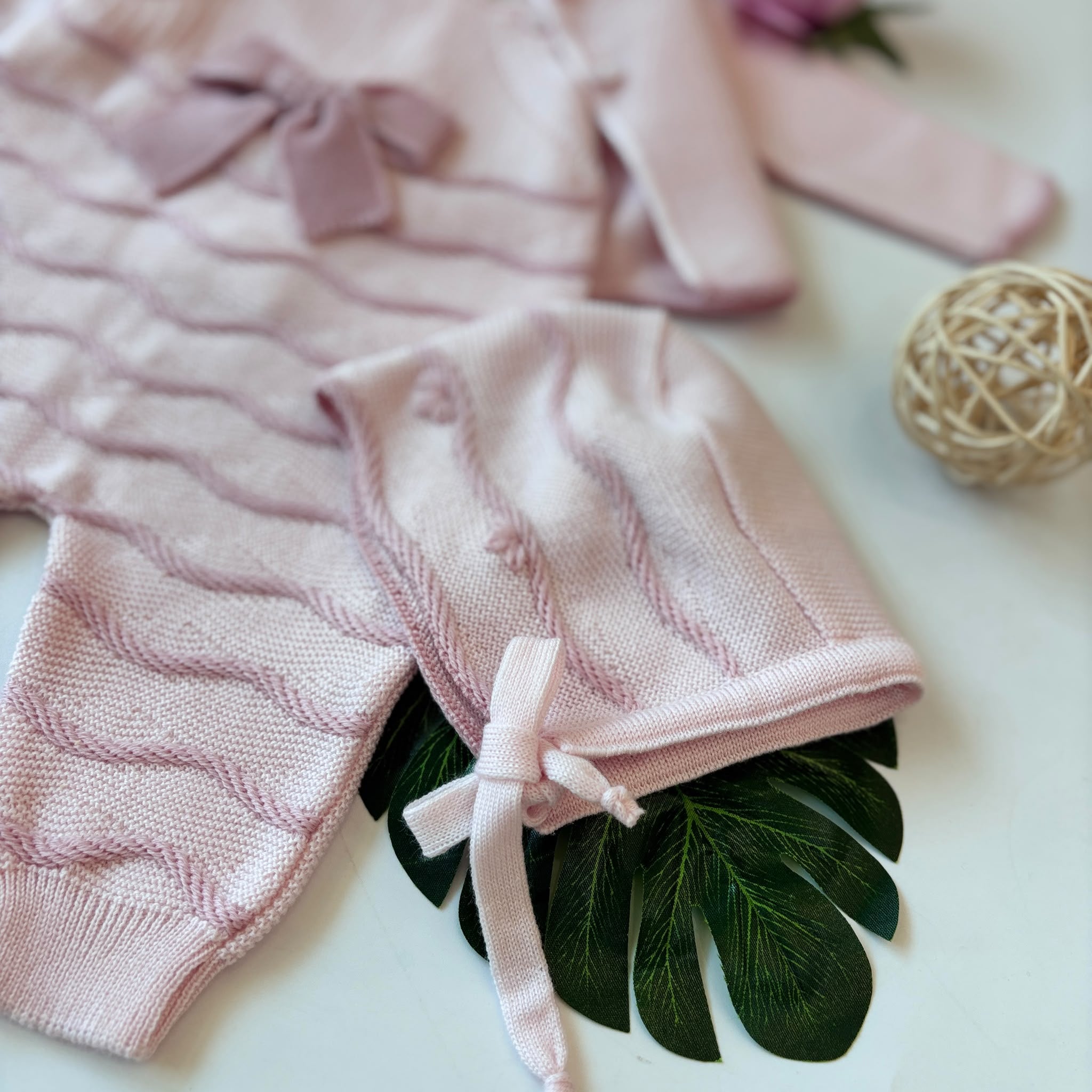 SALOPETTE CON PARURE 100% LANA ROSA - Noi da piccoli