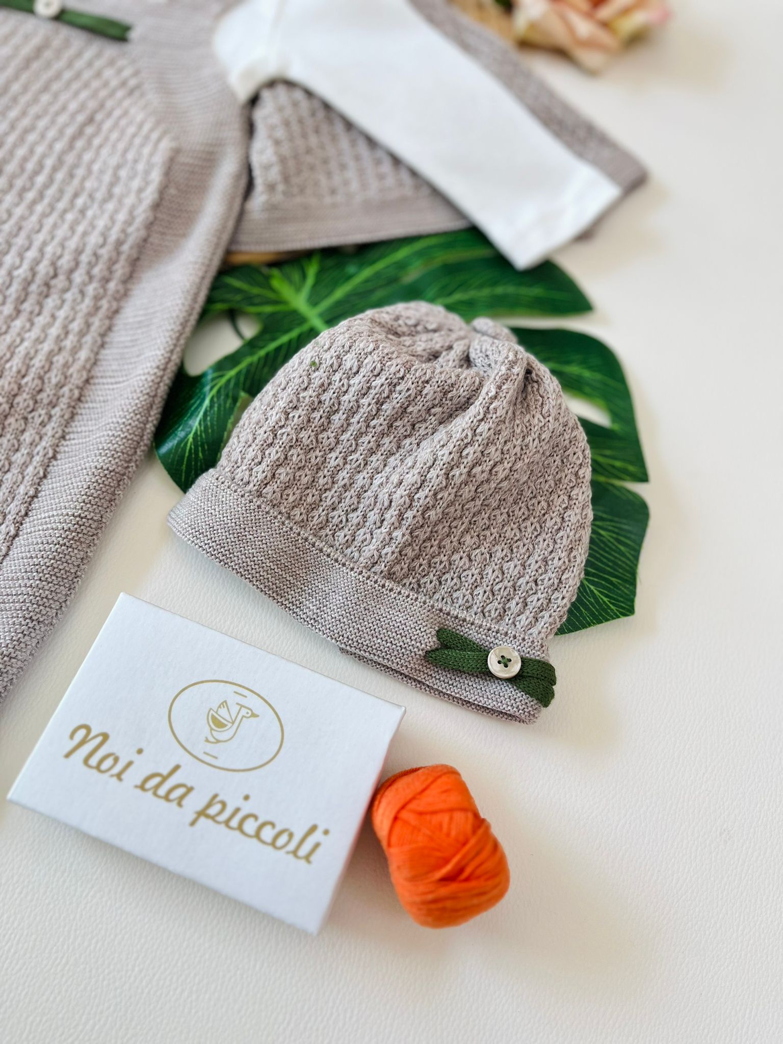 SALOPETTE CON PARURE 100% LANA TORTORA VERDE OLIVA - Noi da piccoli