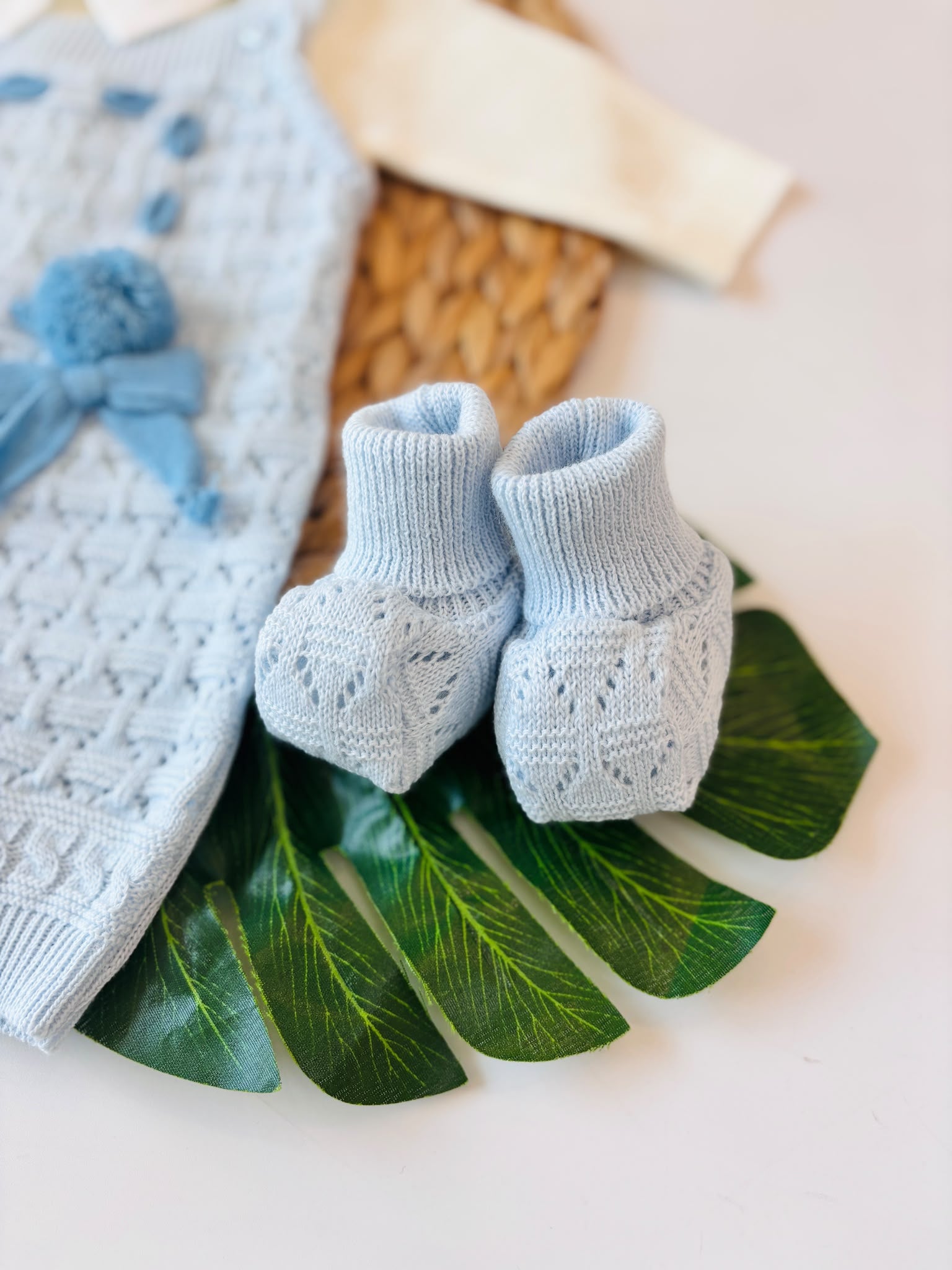 SALOPETTE CON PARURE IN LANA CIELO - Noi da piccoli