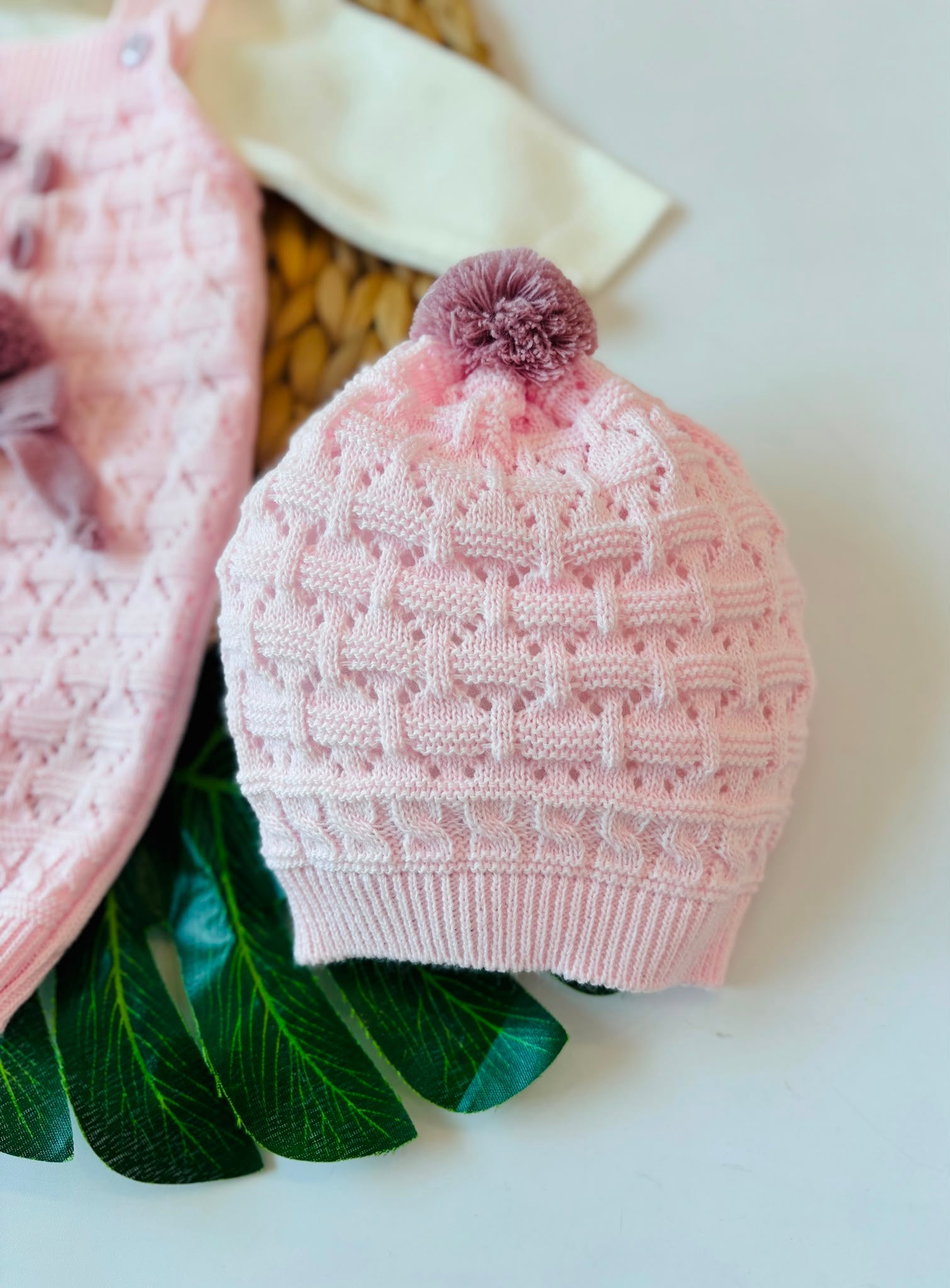 SALOPETTE CON PARURE IN LANA ROSA - Noi da piccoli