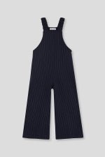 SALOPETTE IN COTONE CALDO CON RIGHE BLU