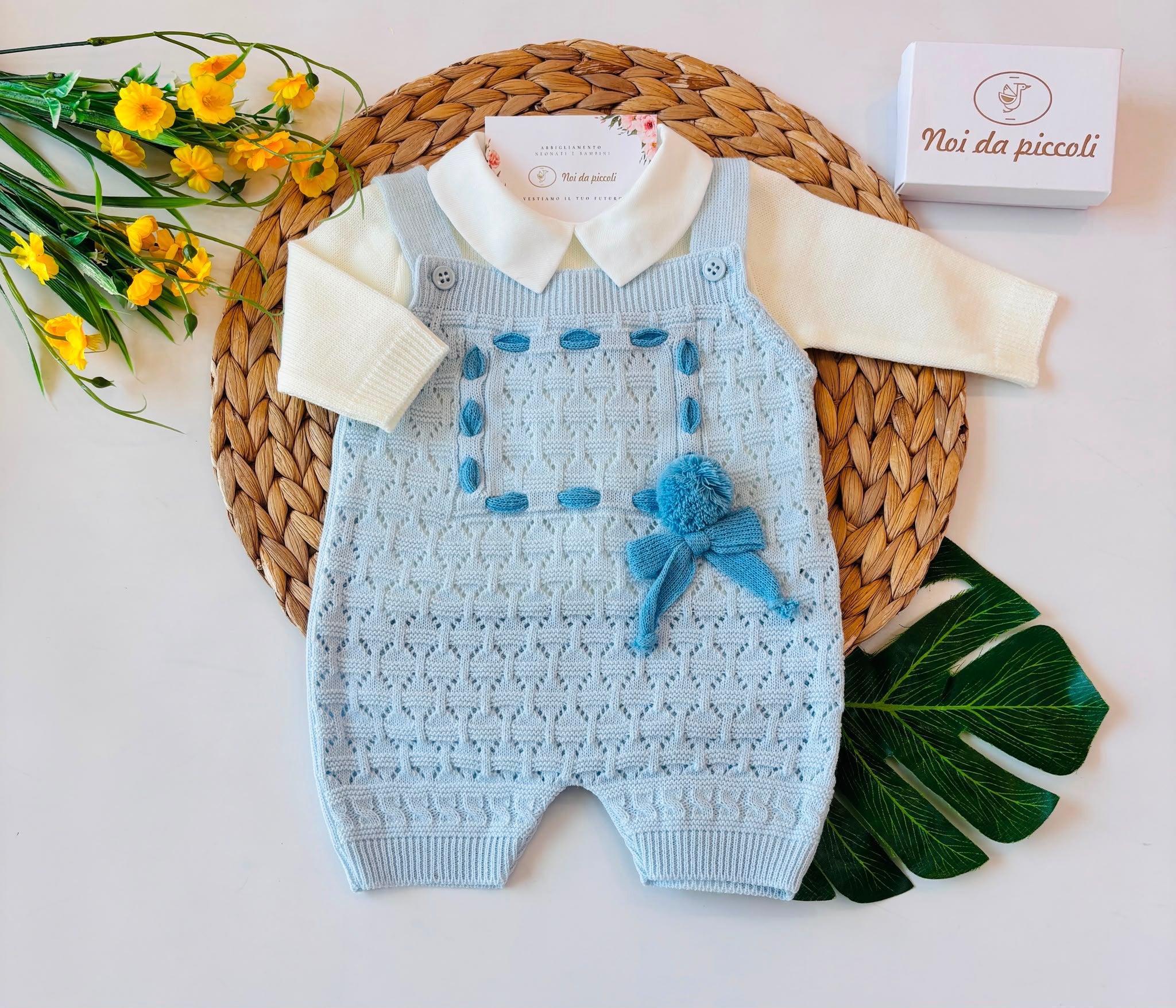 SALOPETTE IN LANA CIELO - Noi da piccoli